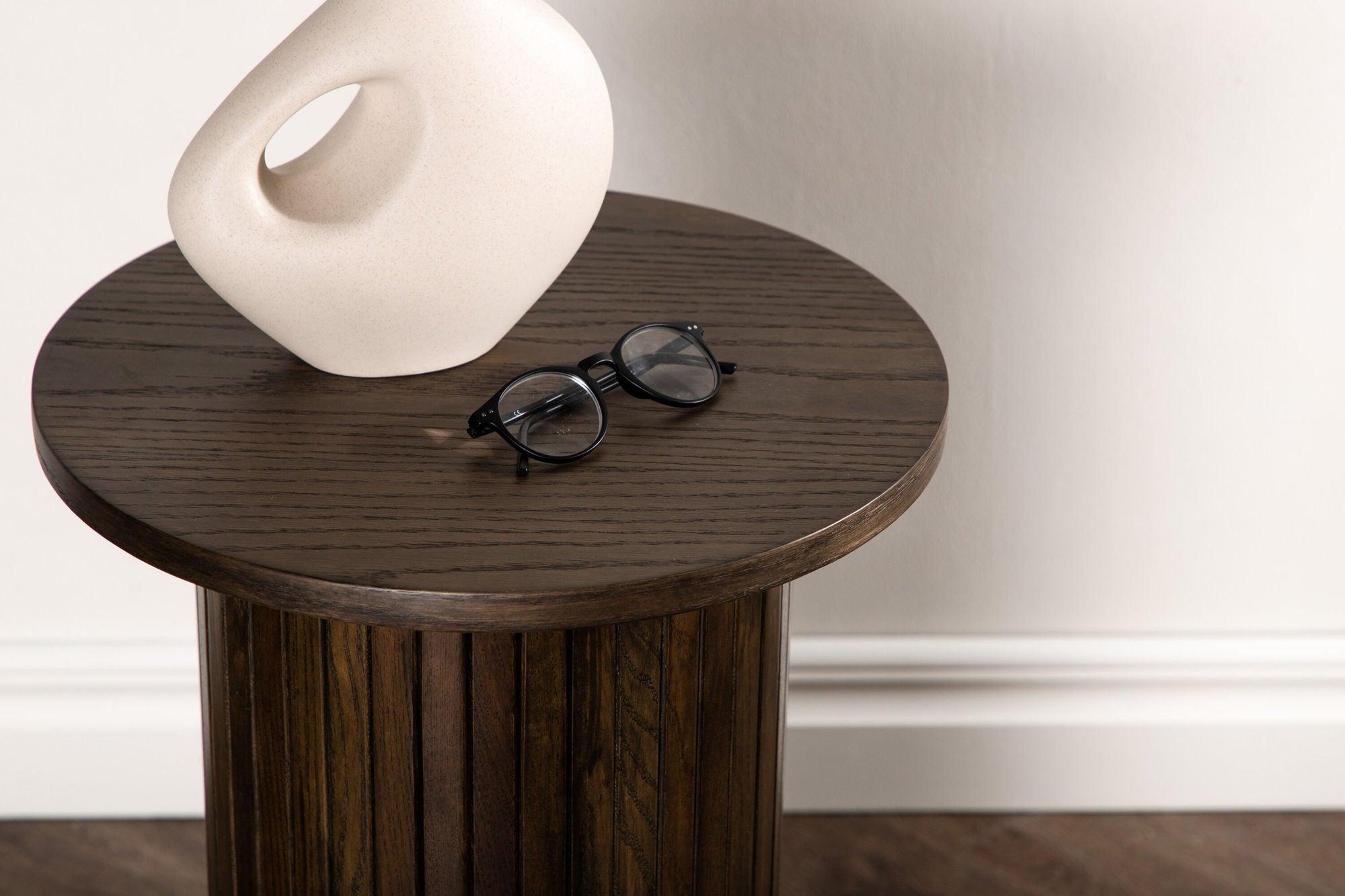 Beistelltisch Bianca Ø40cm - Mokka-Beistelltisch-Venture Home-le canapé