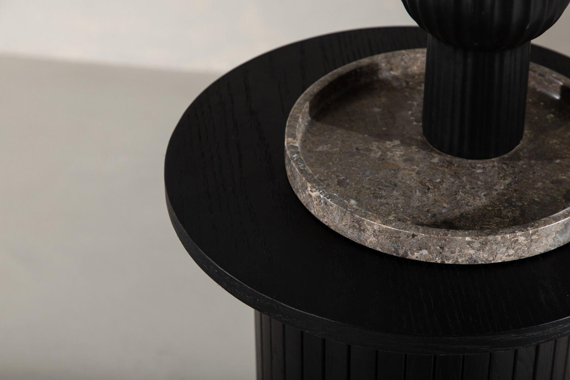 Beistelltisch Bianca Ø40cm - Schwarz-Beistelltisch-Venture Home-le canapé