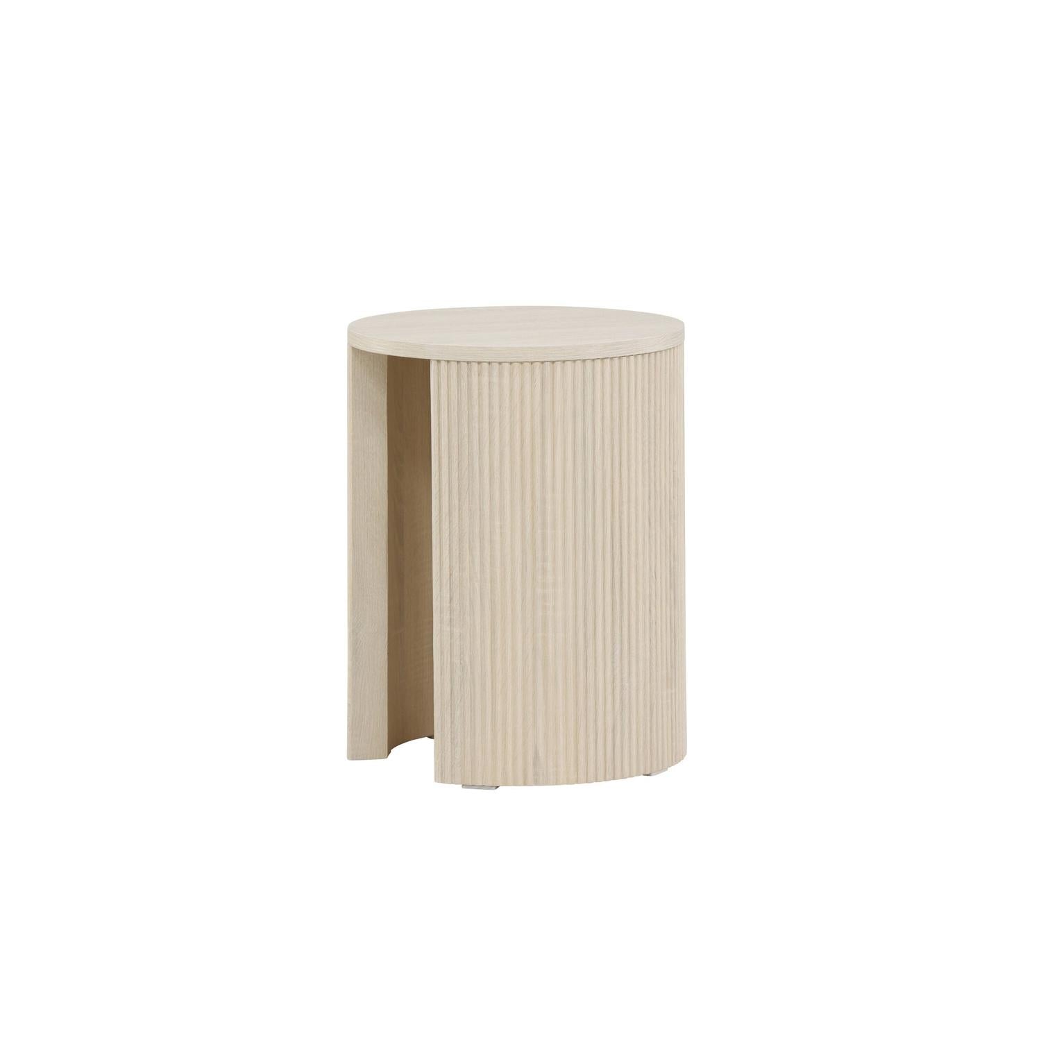 Beistelltisch Bristol Ø40cm - Cremeweiß-Beistelltische-Venture Home-le canapé