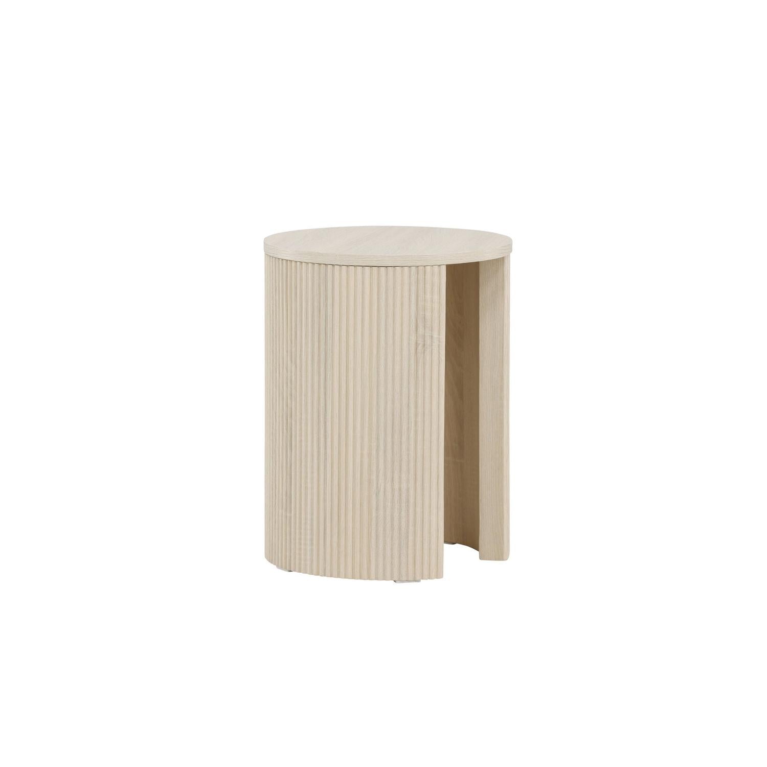 Beistelltisch Bristol Ø40cm - Cremeweiß-Beistelltische-Venture Home-le canapé