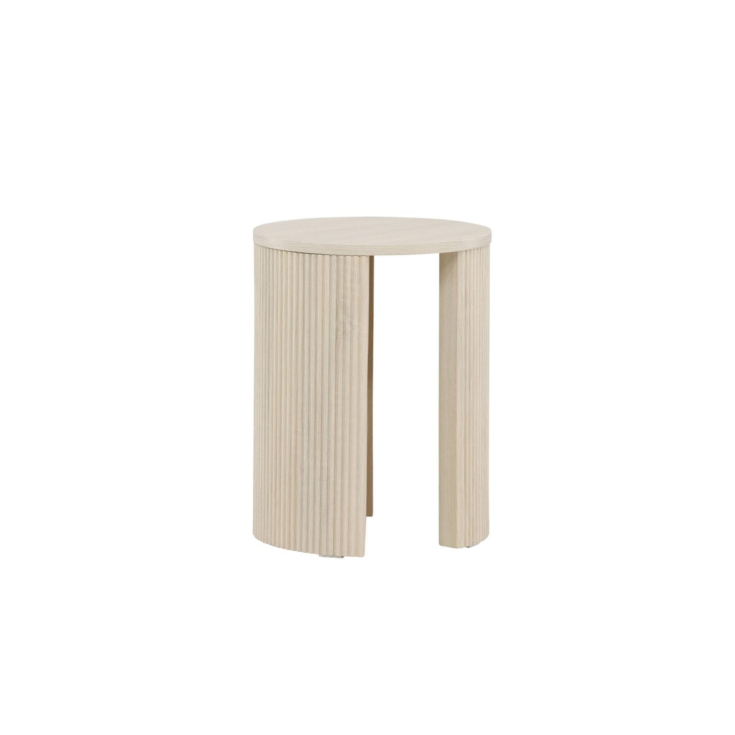 Beistelltisch Bristol Ø40cm - Cremeweiß-Beistelltische-Venture Home-le canapé