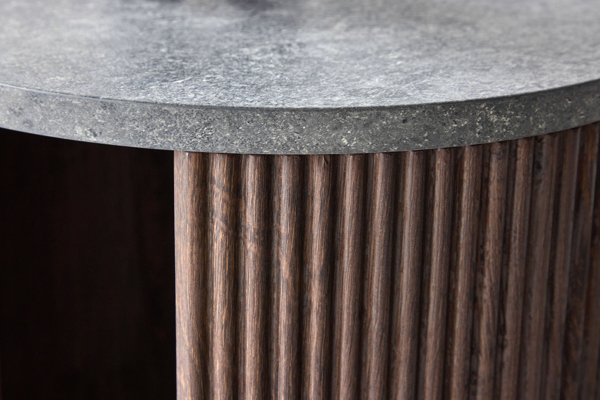 Beistelltisch Bristol Ø40cm - Mokka & Marmoroptik-Beistelltisch-Venture Home-le canapé