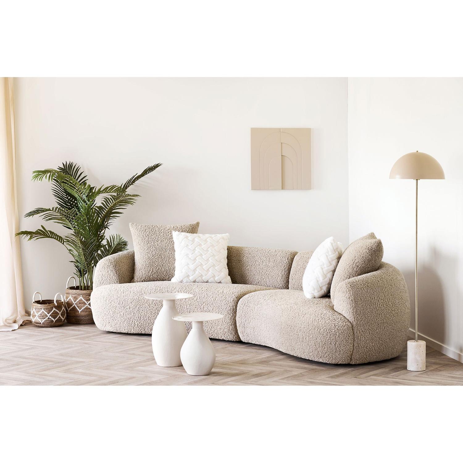 Beistelltisch Calais aus Metall Ø36cm - Beige-Beistelltische-House Nordic-le canapé