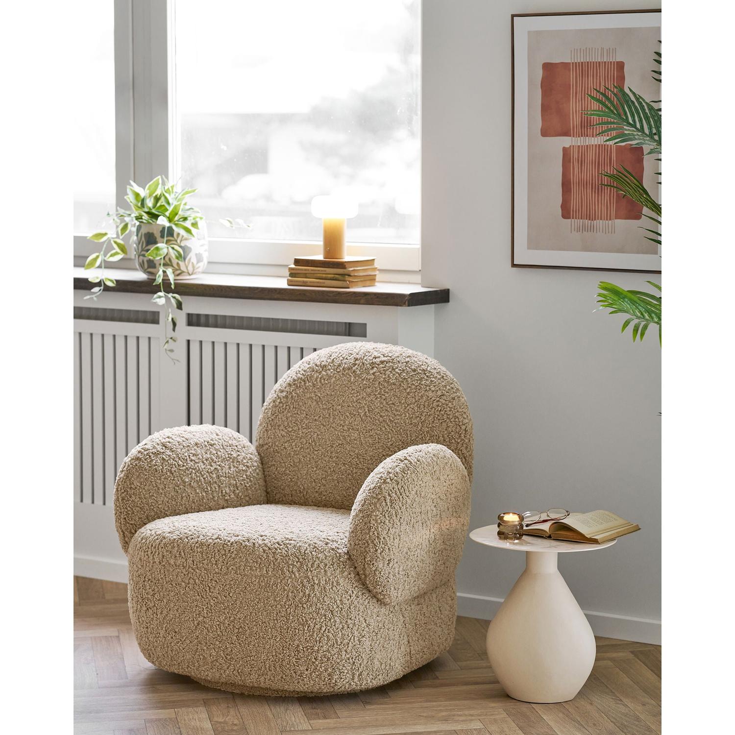 Beistelltisch Calais aus Metall Ø36cm - Beige-Beistelltische-House Nordic-le canapé