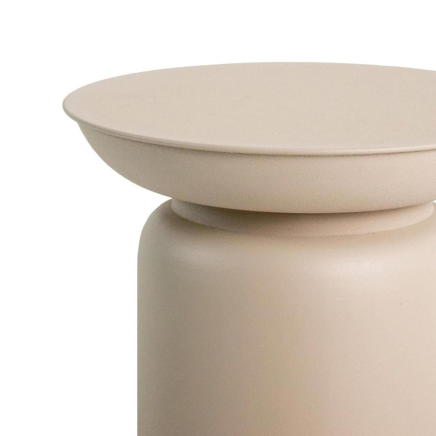 Beistelltisch Clay aus Metall Ø36cm - Beige-Beistelltische-Kick Collection-le canapé