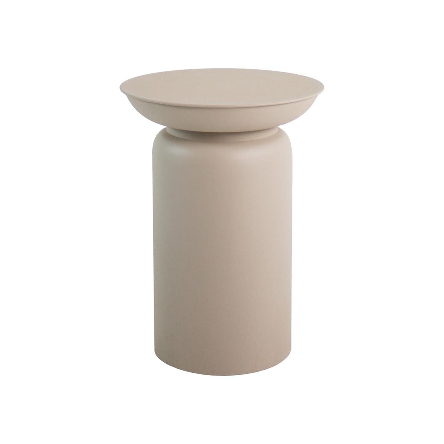 Beistelltisch Clay aus Metall Ø36cm - Beige-Beistelltische-Kick Collection-le canapé