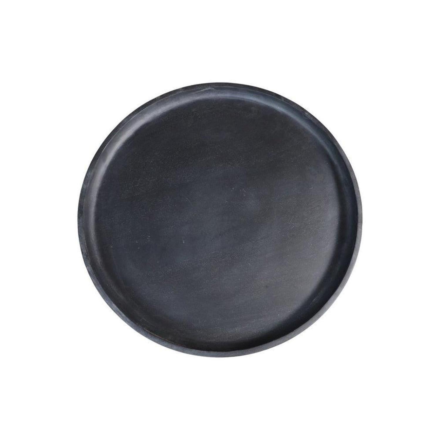 Beistelltisch Drum 60cm aus Mangoholz - Mattschwarz8720701257832Beistelltisch