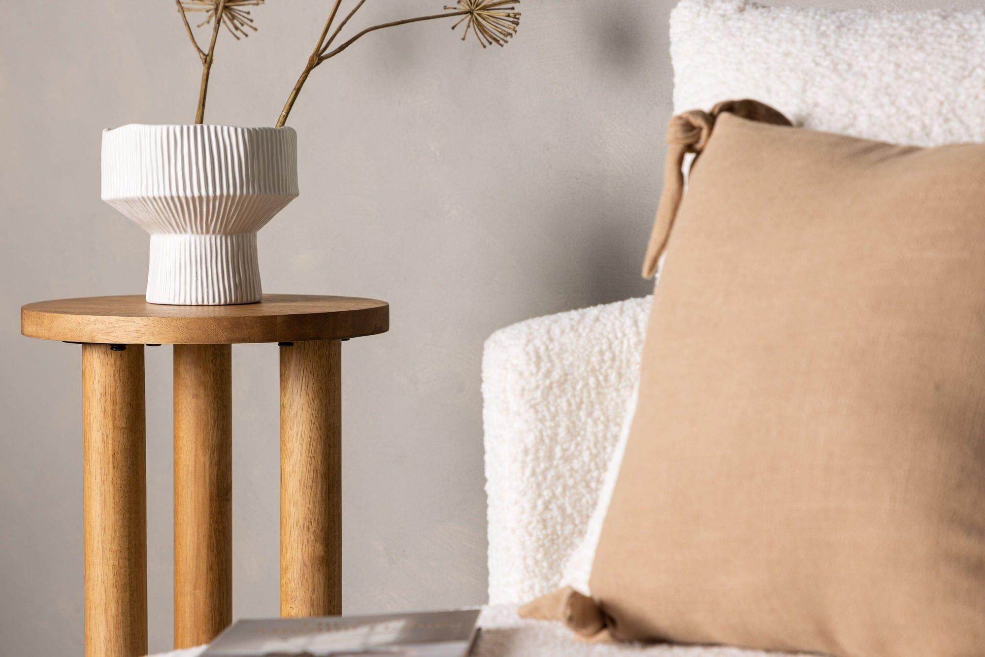 Beistelltisch Duxbury Ø35cm - Hellbraun-Beistelltisch-Venture Home-le canapé