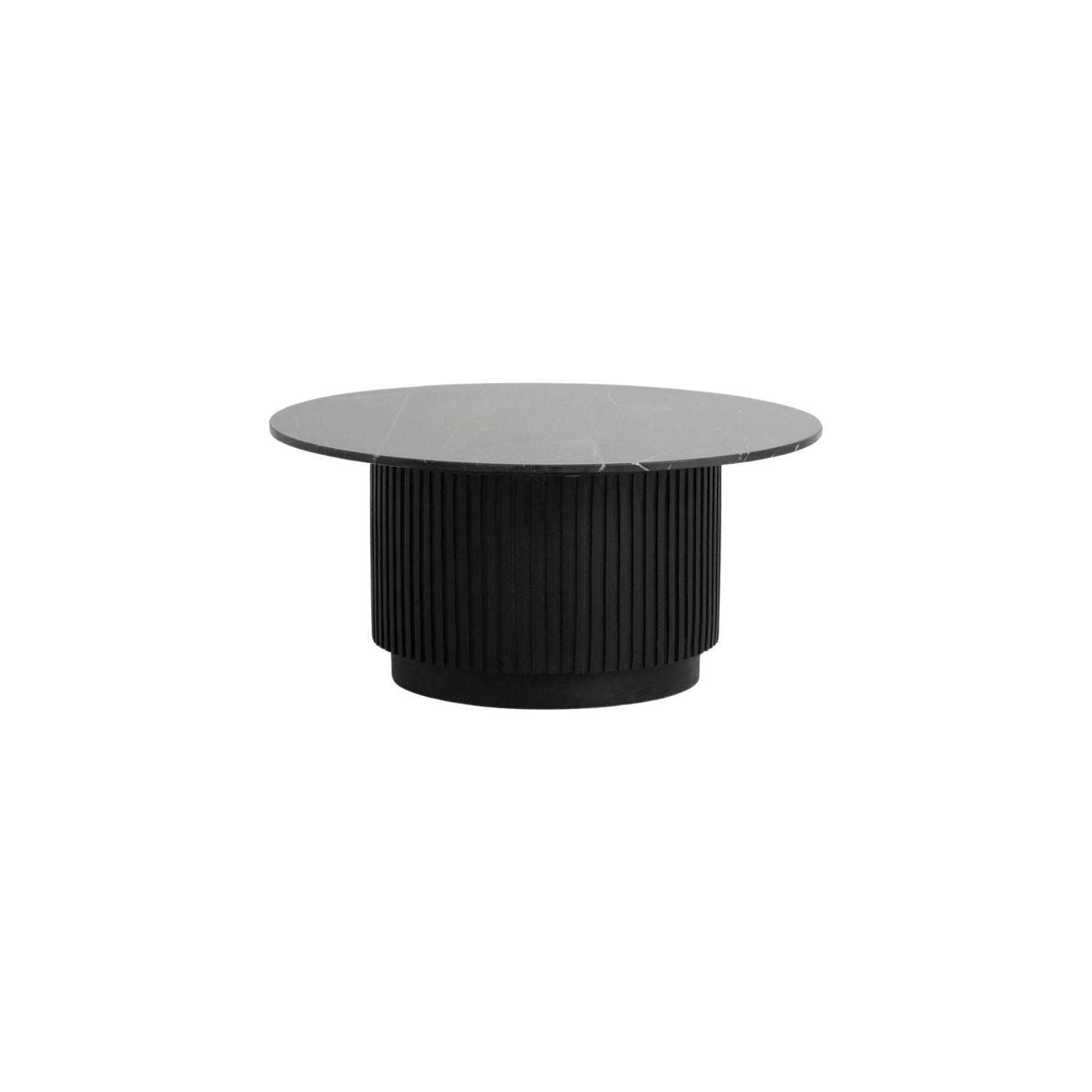 Couchtisch ERIE 90cm - Schwarz Marmor
