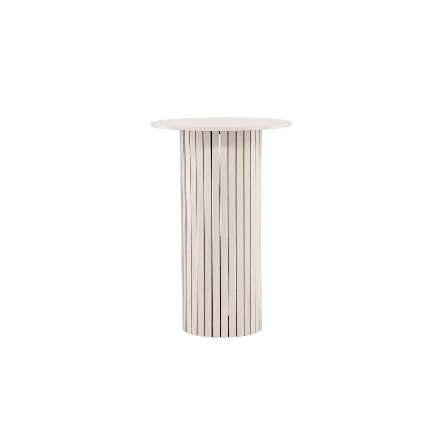 Beistelltisch Härön in Barhöhe Ø70*105cm - Weiß-Beistelltisch-Venture Home-le canapé