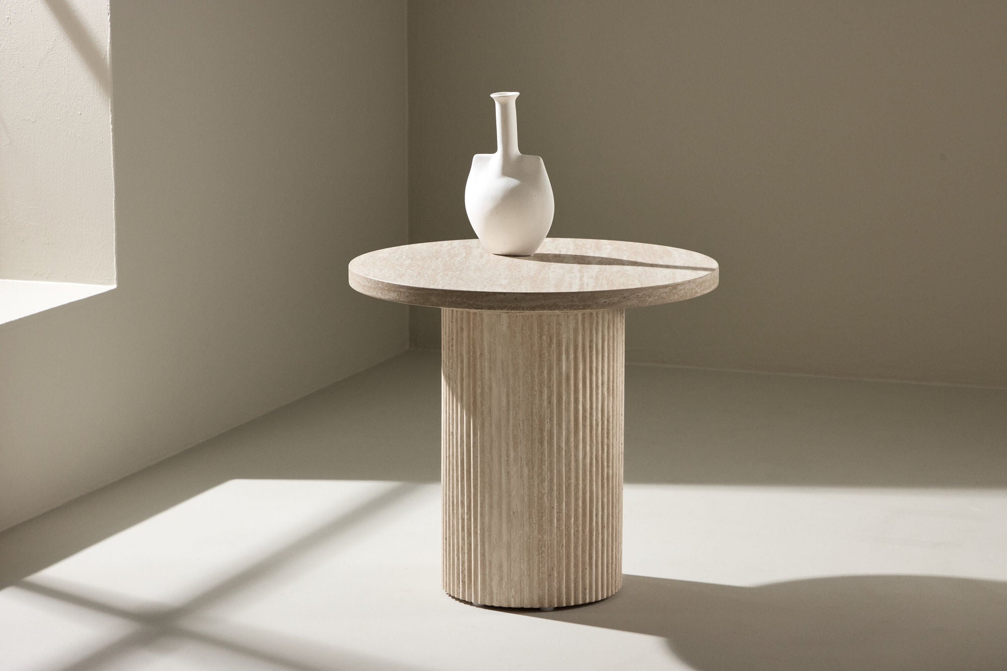 Beistelltisch Härön Ø50cm - Beige-Beistelltisch-Venture Home-le canapé