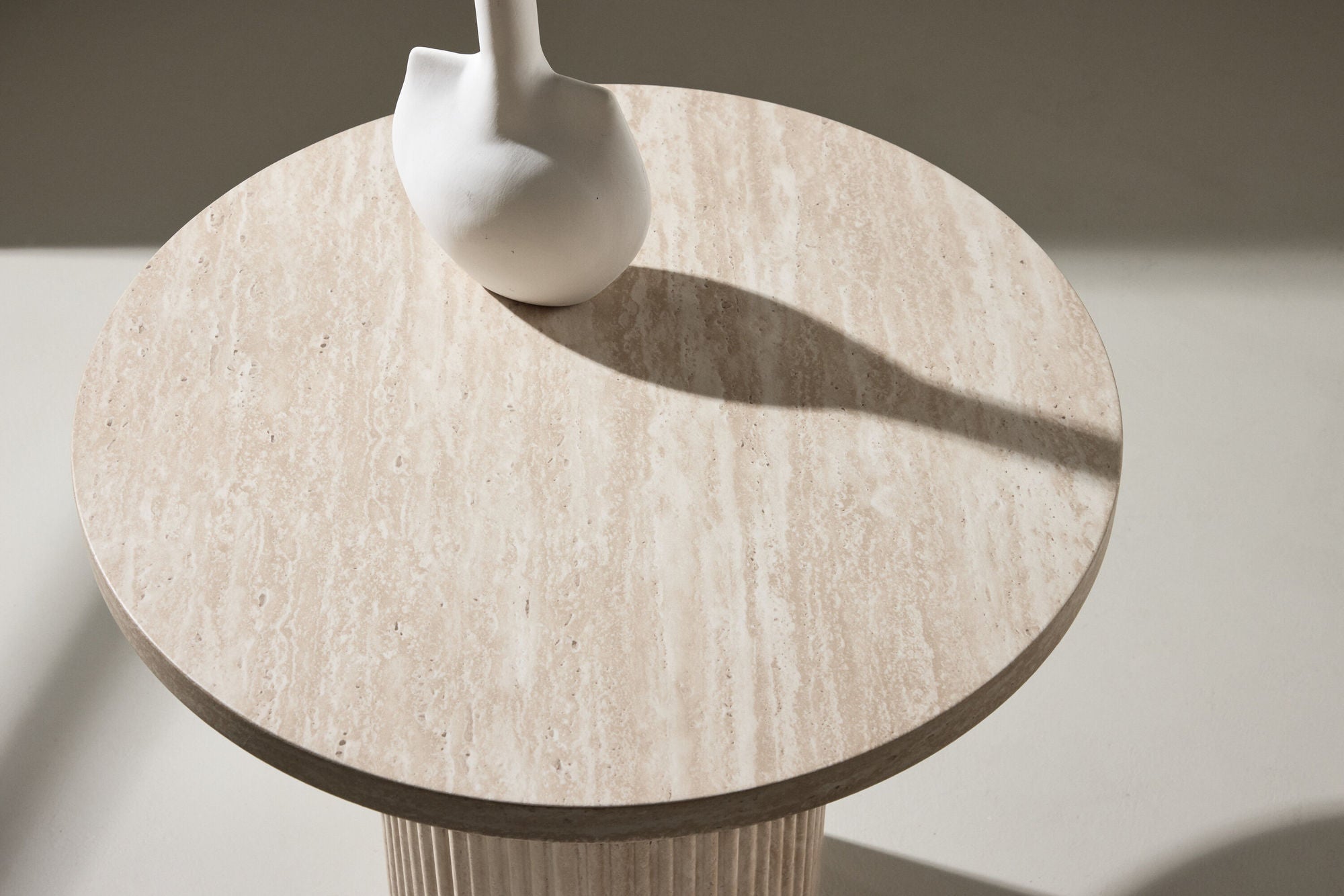 Beistelltisch Härön Ø50cm - Beige-Beistelltisch-Venture Home-le canapé