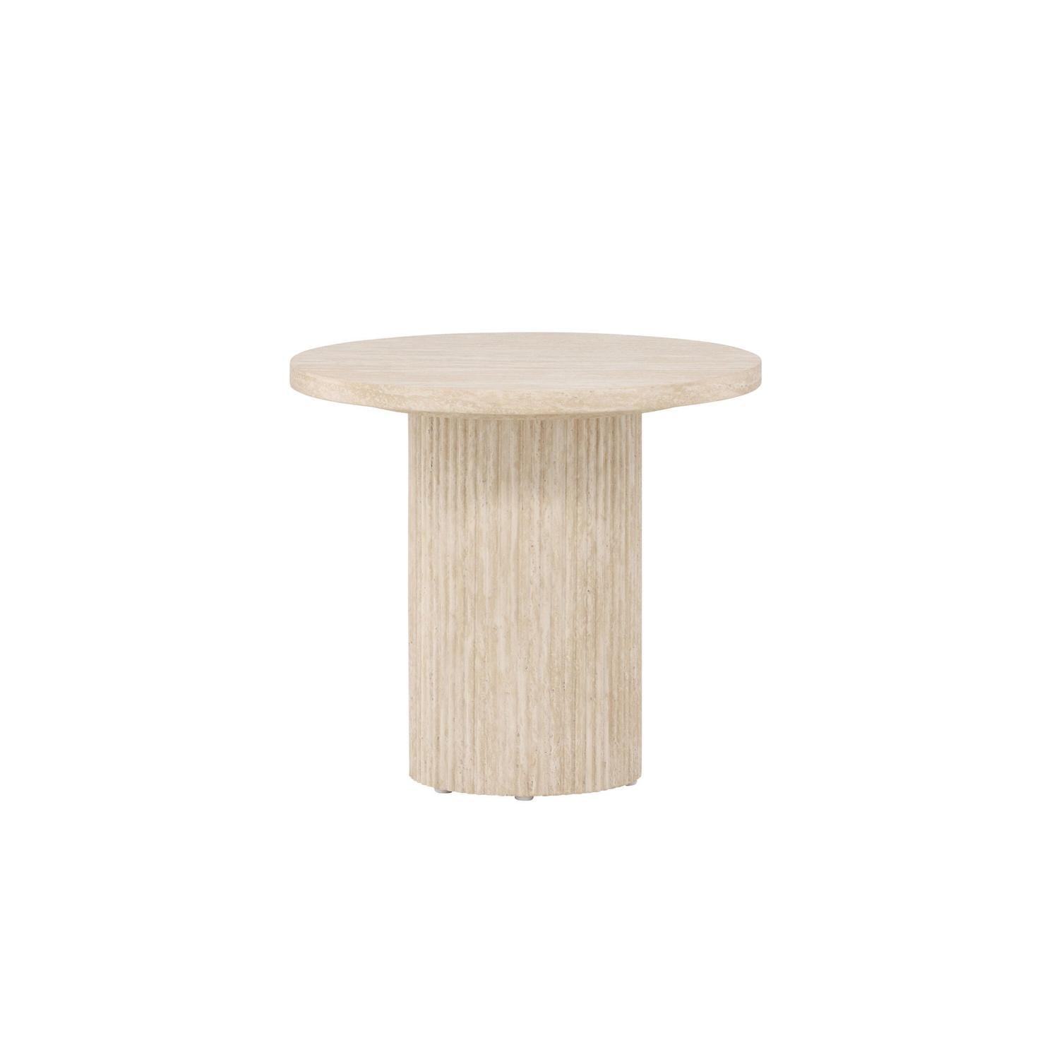 Beistelltisch Härön Ø50cm - Beige-Beistelltisch-Venture Home-le canapé