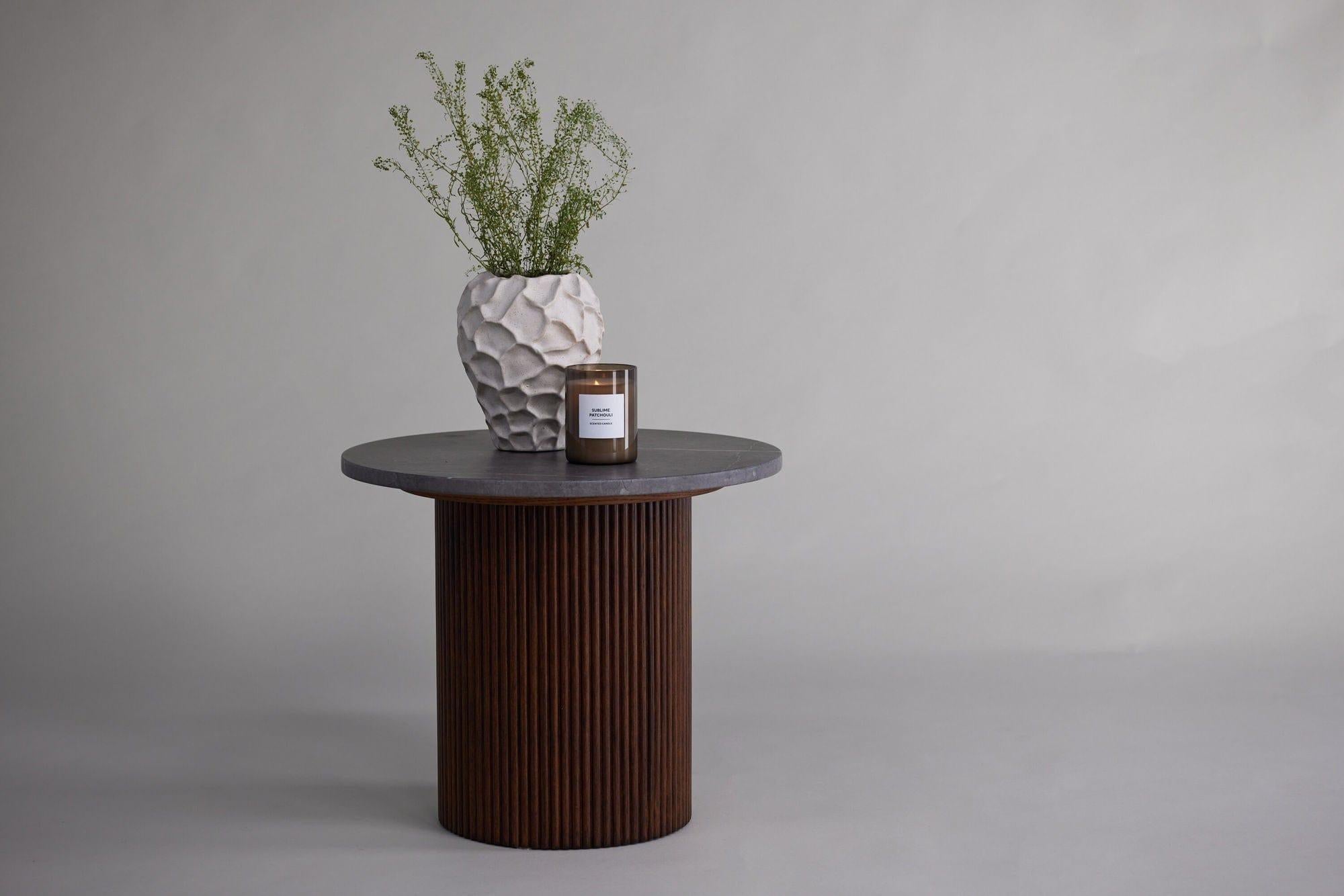 Beistelltisch Härön Ø52 cm - Braun / Grau-Beistelltische-Vind-le canapé