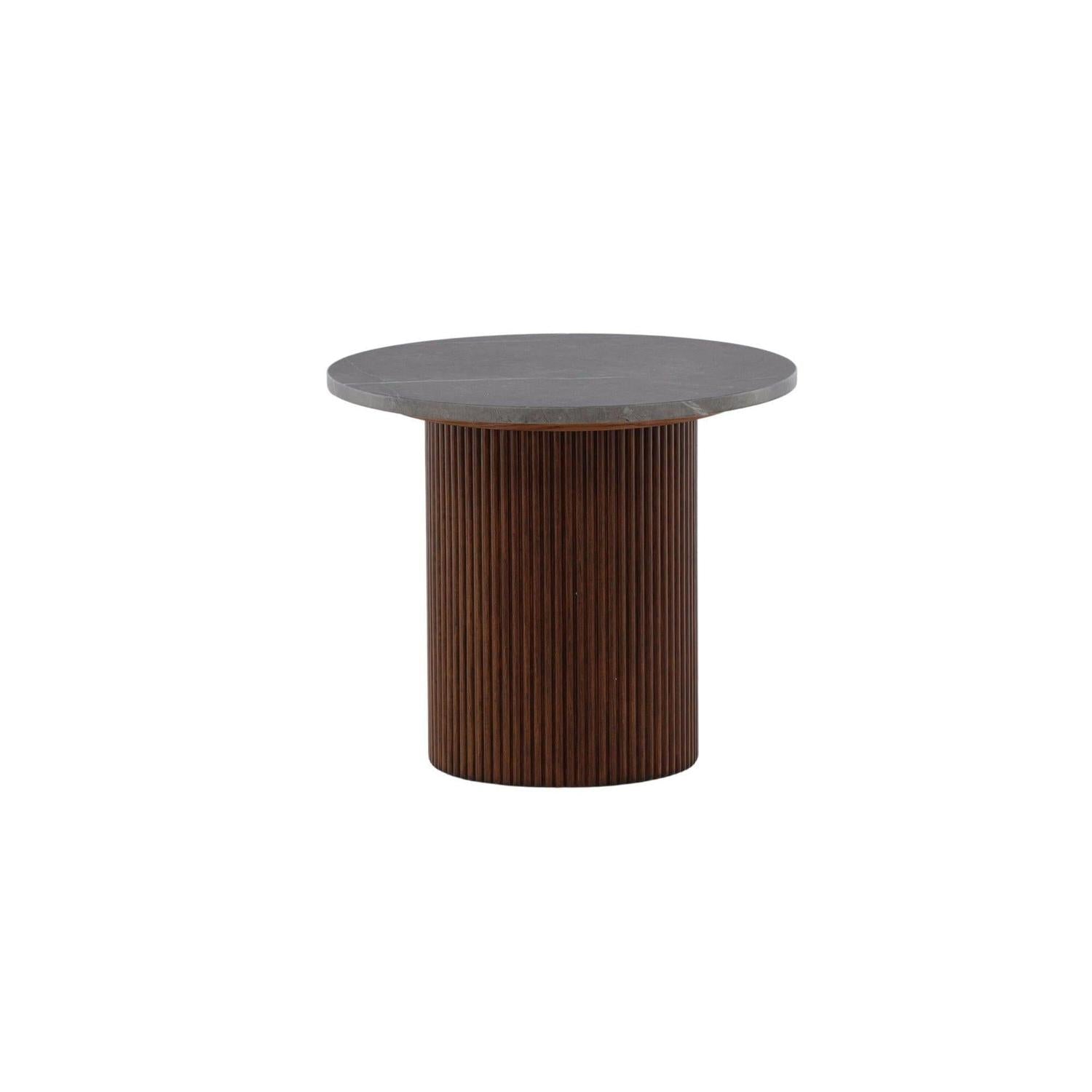 Beistelltisch Härön Ø52 cm - Braun / Grau-Beistelltische-Vind-le canapé