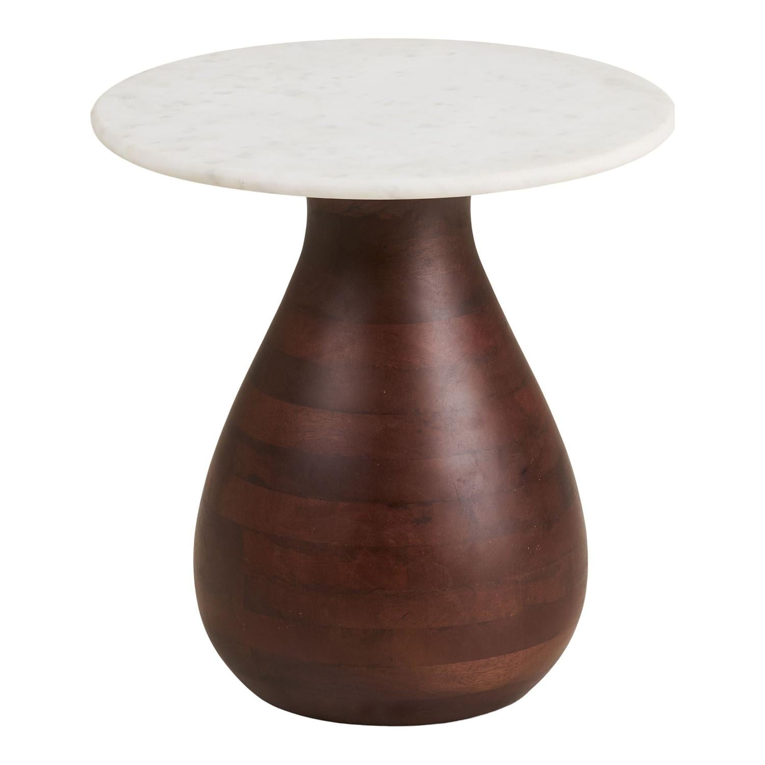 Beistelltisch Heide Ø40cm - Weiß/Braun-Beistelltische-House Nordic-le canapé