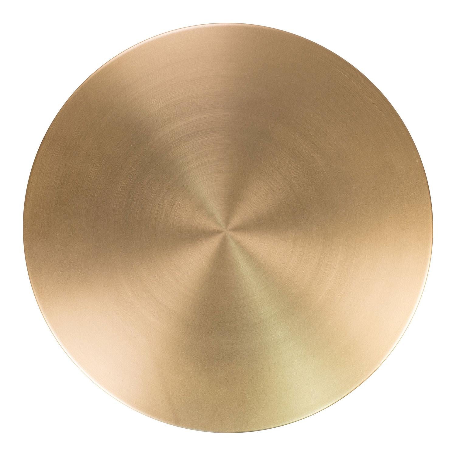 Beistelltisch Lecco Ø51cm - Gold/Weiß-Beistelltisch-House Nordic-le canapé