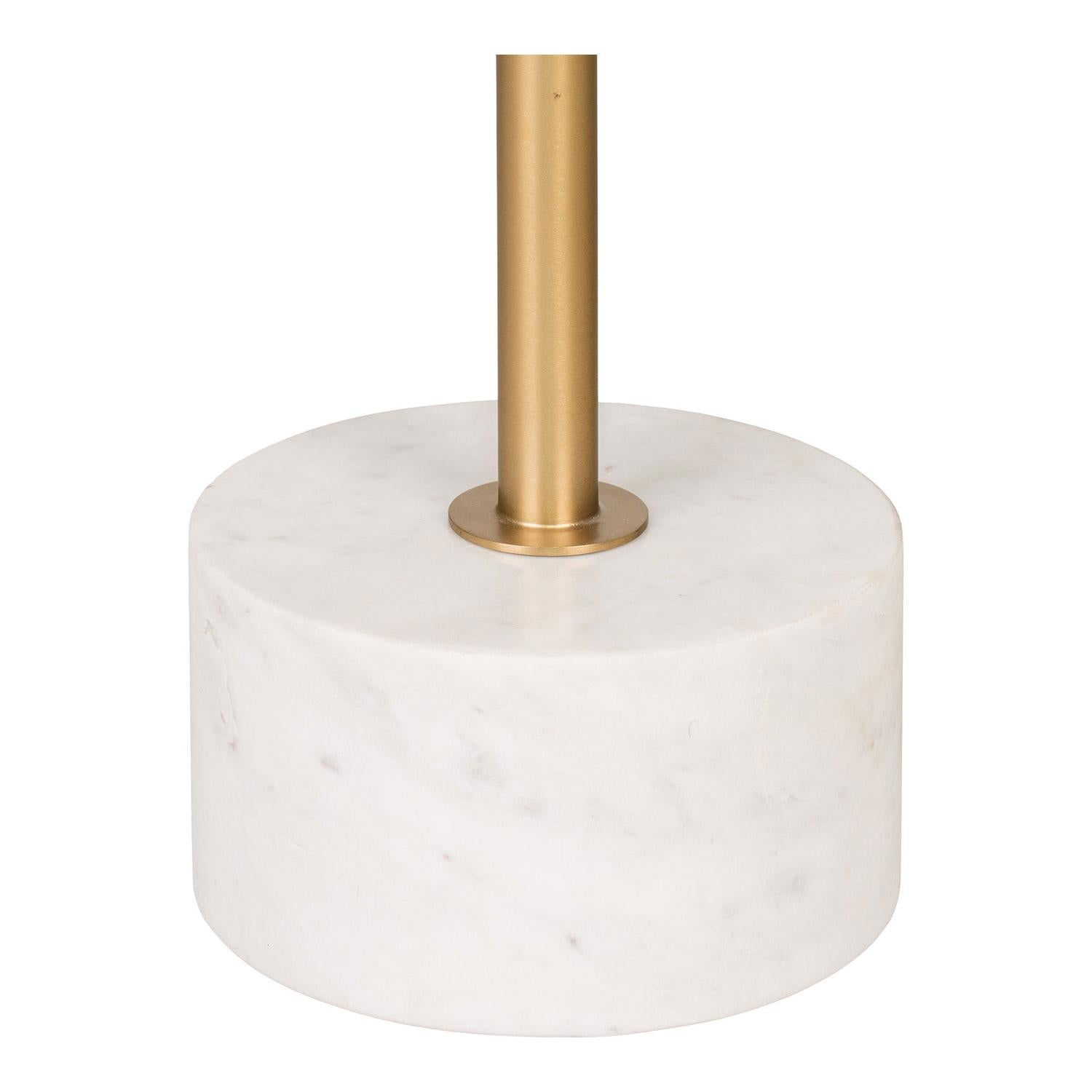 Beistelltisch Lecco Ø51cm - Gold/Weiß-Beistelltische-House Nordic-le canapé