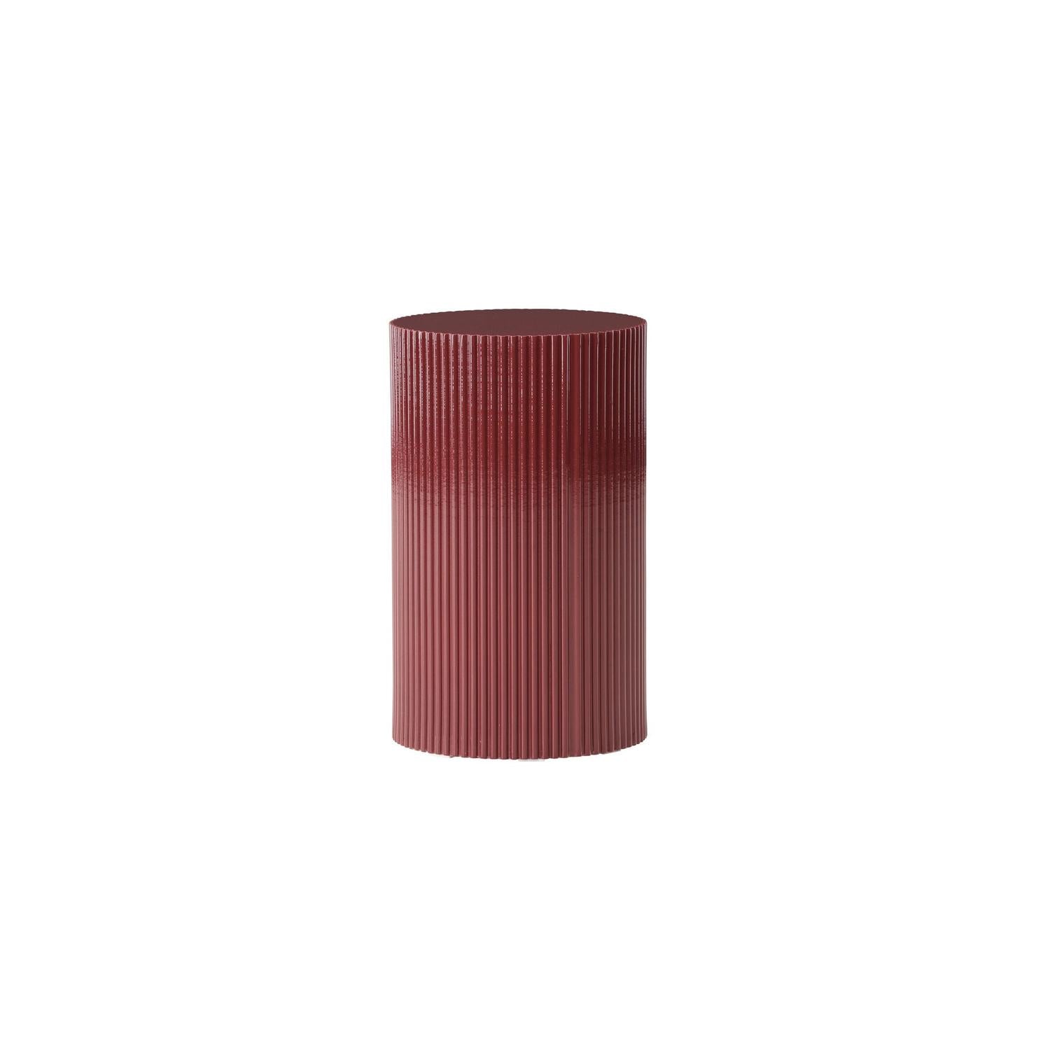 Beistelltisch Lenox Ø31cm - Burgunderrot-Beistelltisch-Venture Home-le canapé