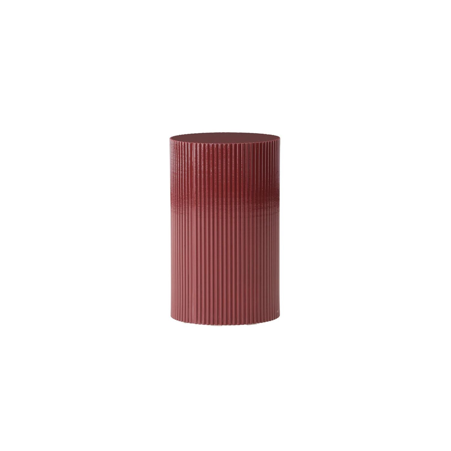 Beistelltisch Lenox Ø31cm - Burgunderrot-Beistelltisch-Venture Home-le canapé