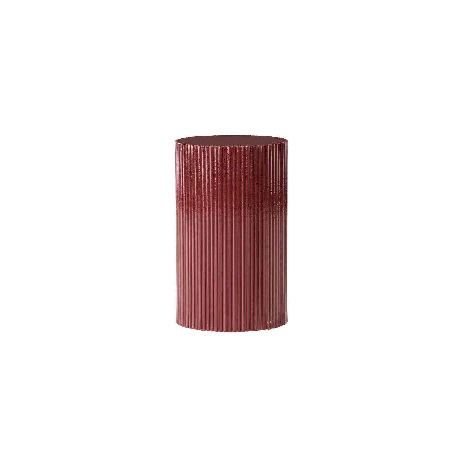 Beistelltisch Lenox Ø31cm - Burgunderrot-Beistelltisch-Venture Home-le canapé