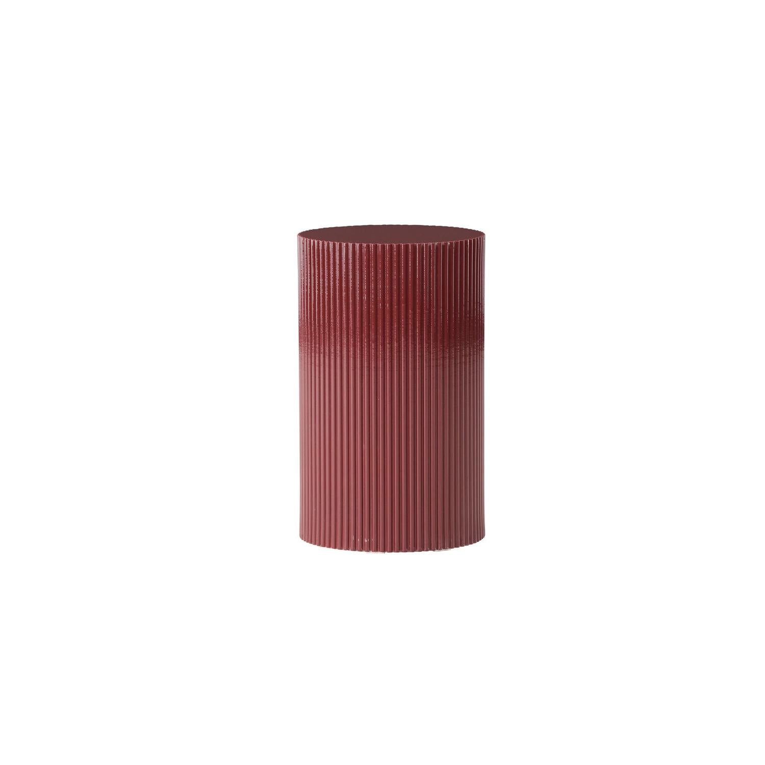 Beistelltisch Lenox Ø31cm - Burgunderrot-Beistelltisch-Venture Home-le canapé