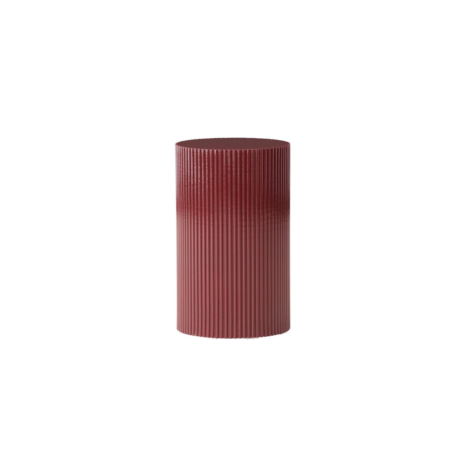 Beistelltisch Lenox Ø31cm - Burgunderrot-Beistelltisch-Venture Home-le canapé