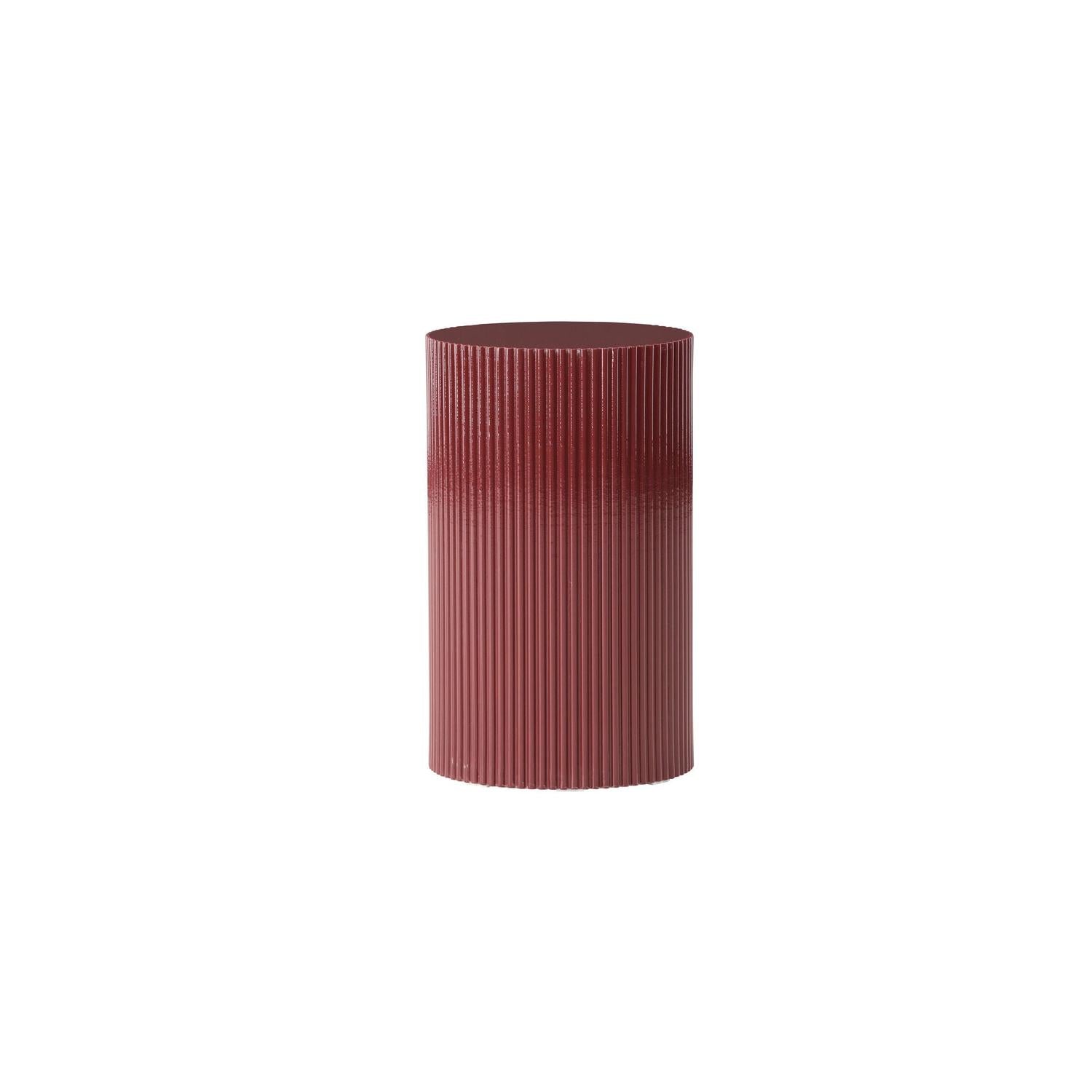 Beistelltisch Lenox Ø31cm - Burgunderrot-Beistelltisch-Venture Home-le canapé