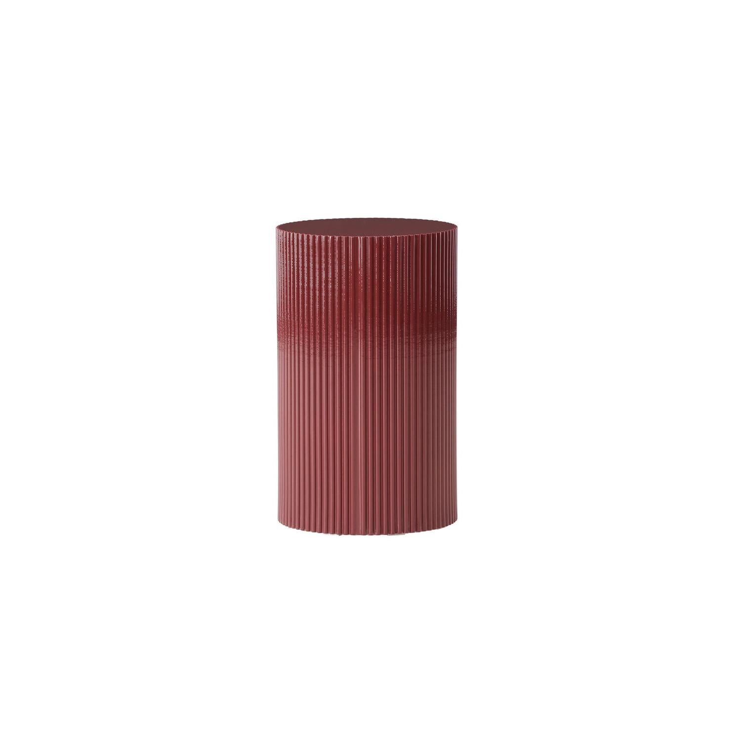 Beistelltisch Lenox Ø31cm - Burgunderrot-Beistelltische-Venture Home-le canapé