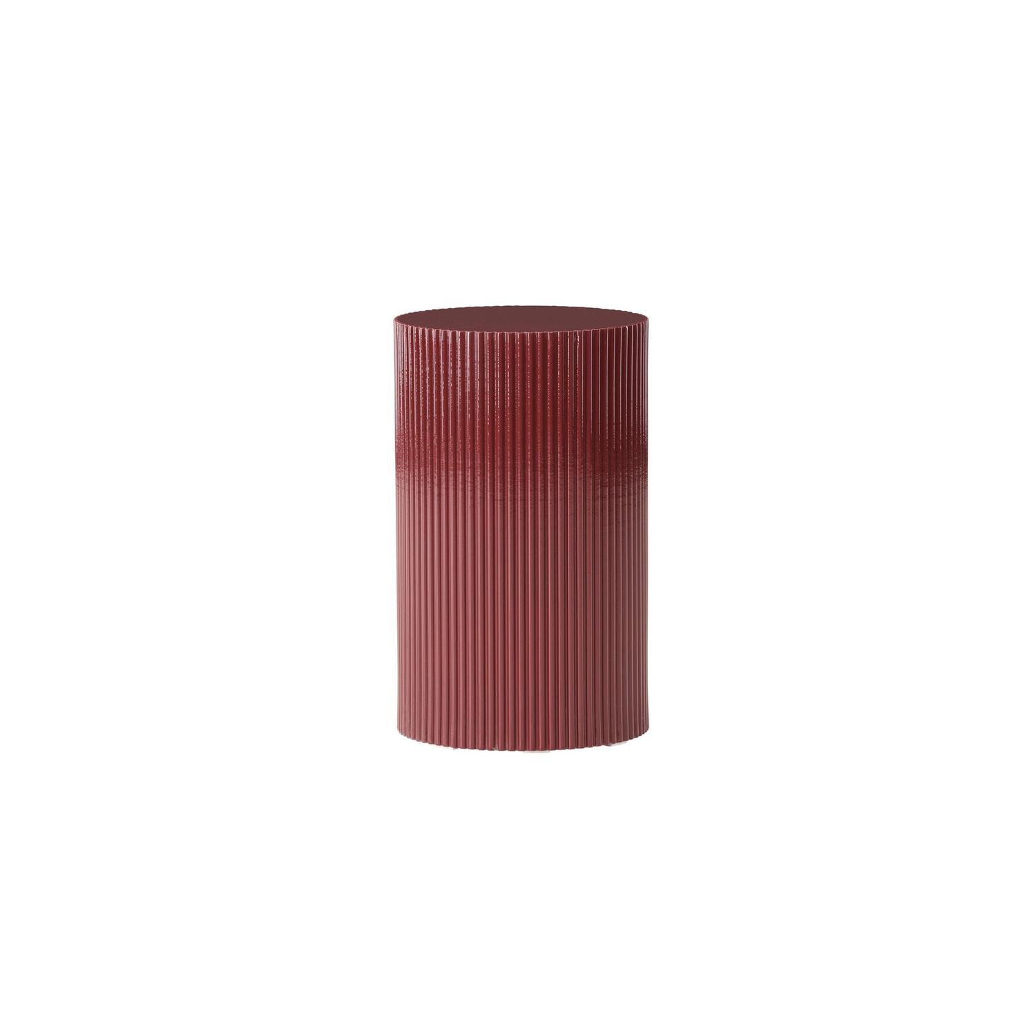 Beistelltisch Lenox Ø31cm - Burgunderrot-Beistelltische-Venture Home-le canapé
