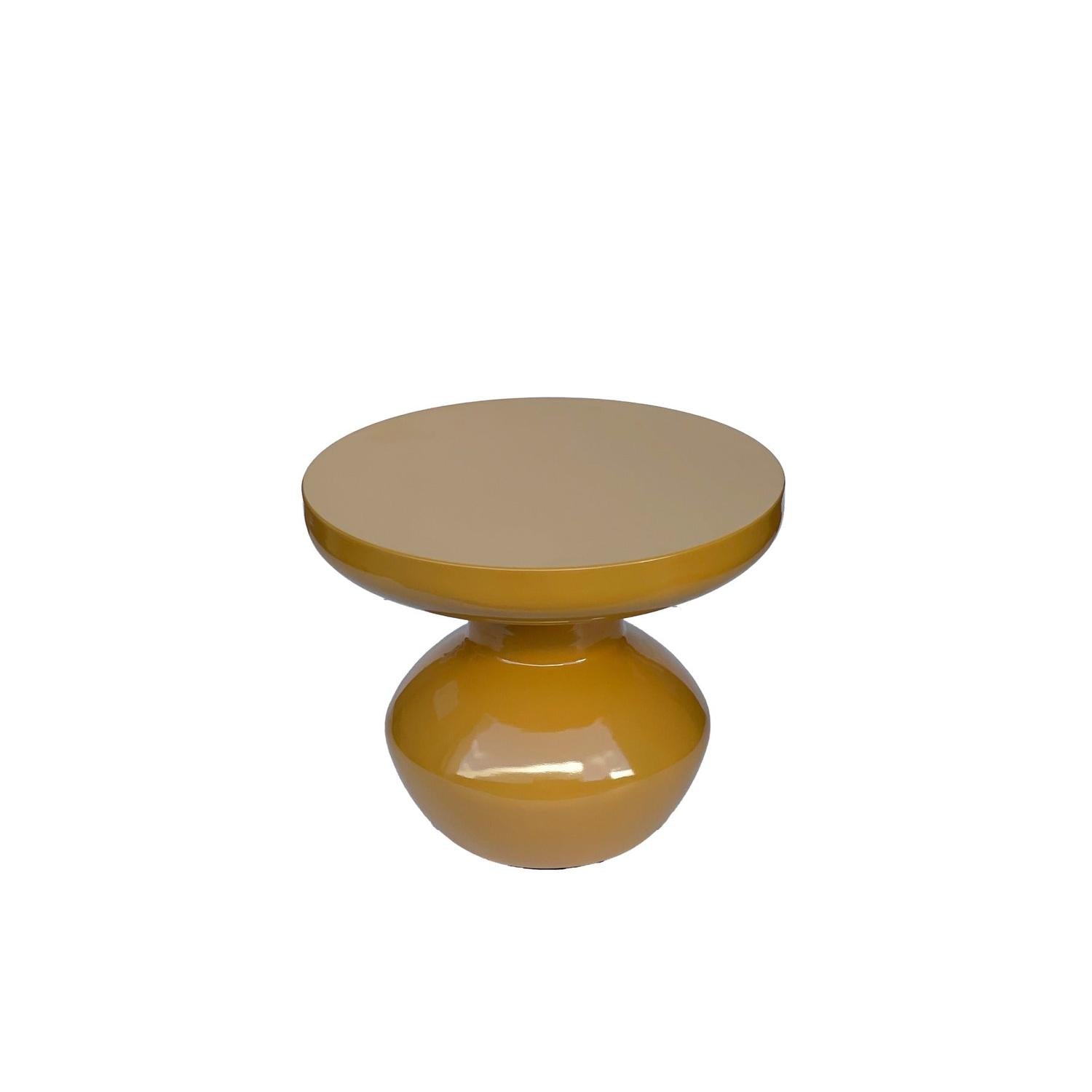 Beistelltisch Lou aus Metall Ø41cm - Senfgelb-Beistelltische-Livingfurn-le canapé