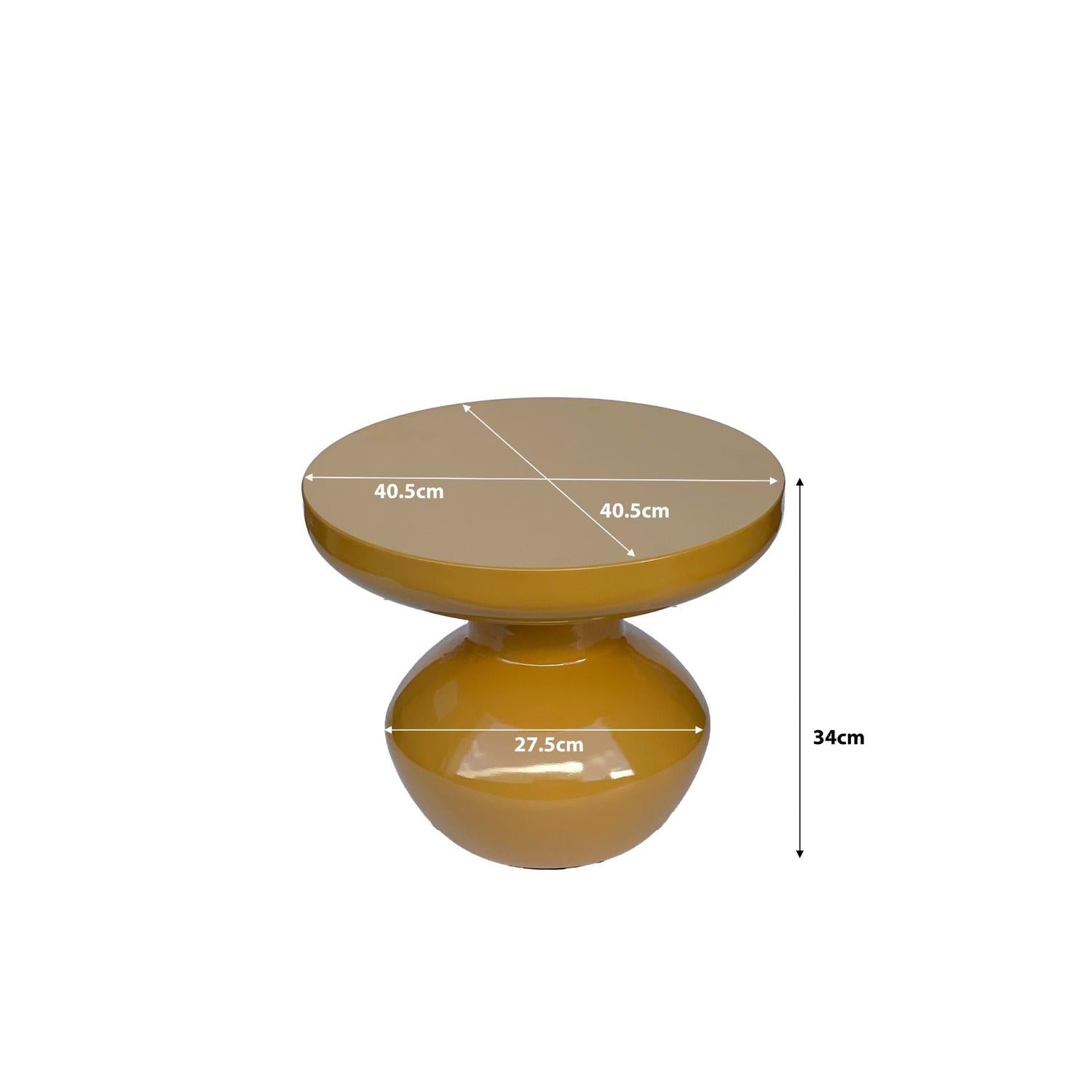 Beistelltisch Lou aus Metall Ø41cm - Senfgelb-Beistelltische-Livingfurn-le canapé