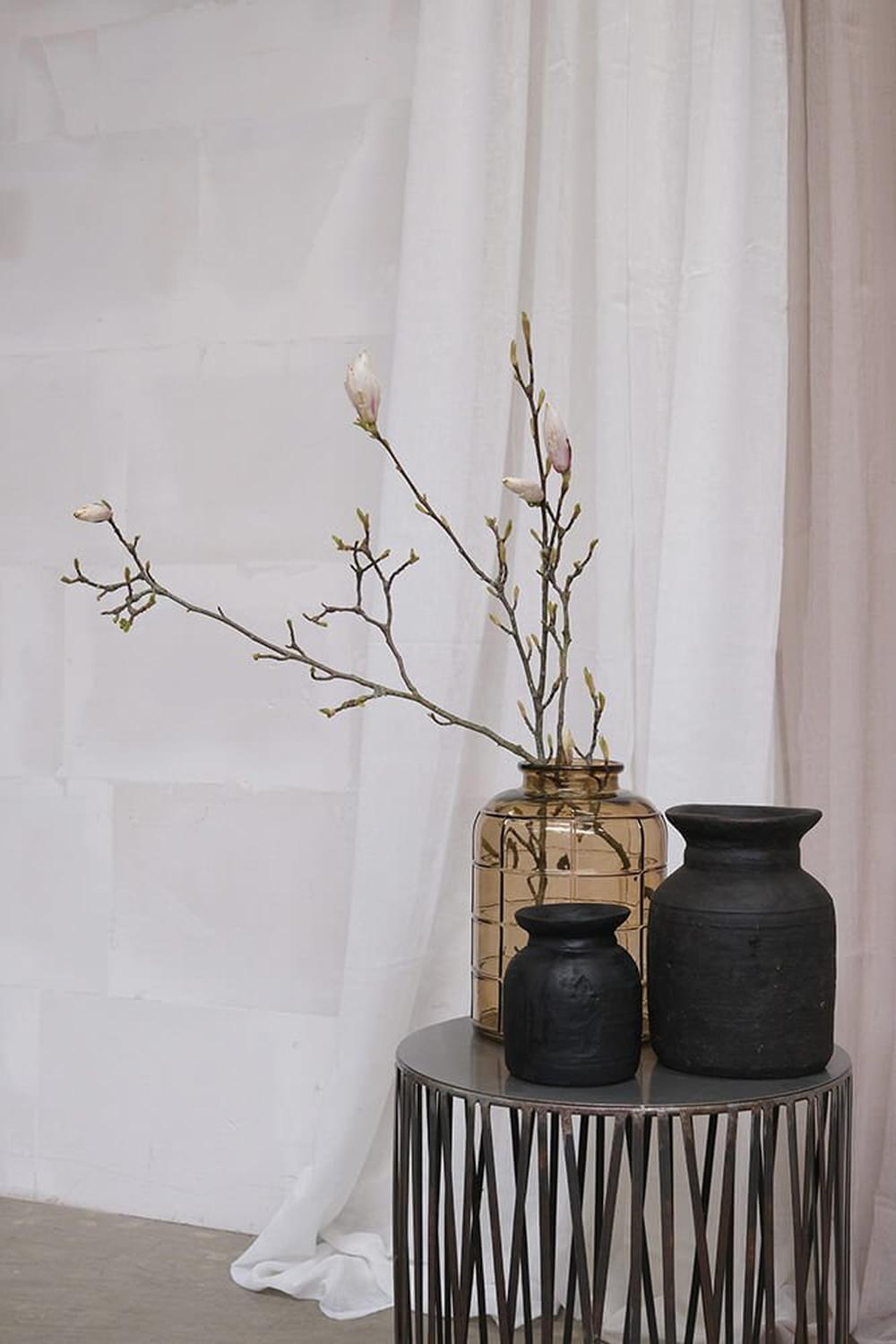 Beistelltisch Nikolas aus Eisen Ø56cm - Schwarz-Beistelltische-Trademark Living-le canapé