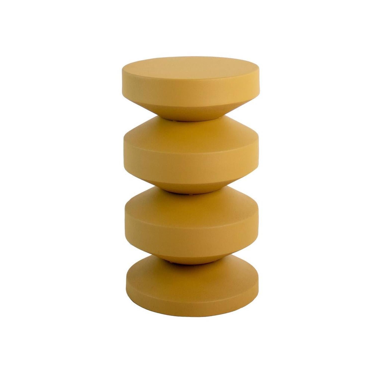 Beistelltisch Nio aus Metall Ø30cm - Ockergelb-Beistelltische-Kick Collection-le canapé