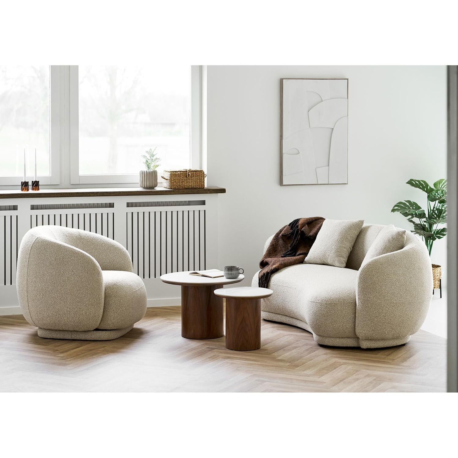 Beistelltisch Noli Ø40cm - Weiß/Braun-Beistelltische-House Nordic-le canapé