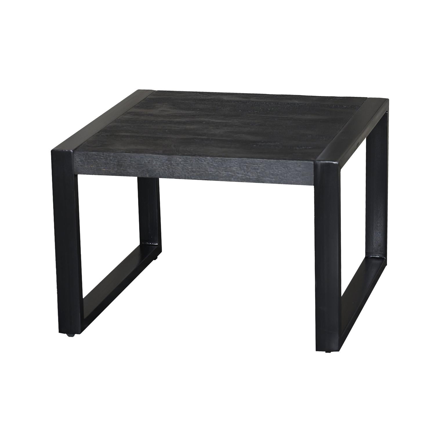 Beistelltisch Norris aus Mangoholz 60cm - Schwarz-Beistelltische-Livingfurn-le canapé