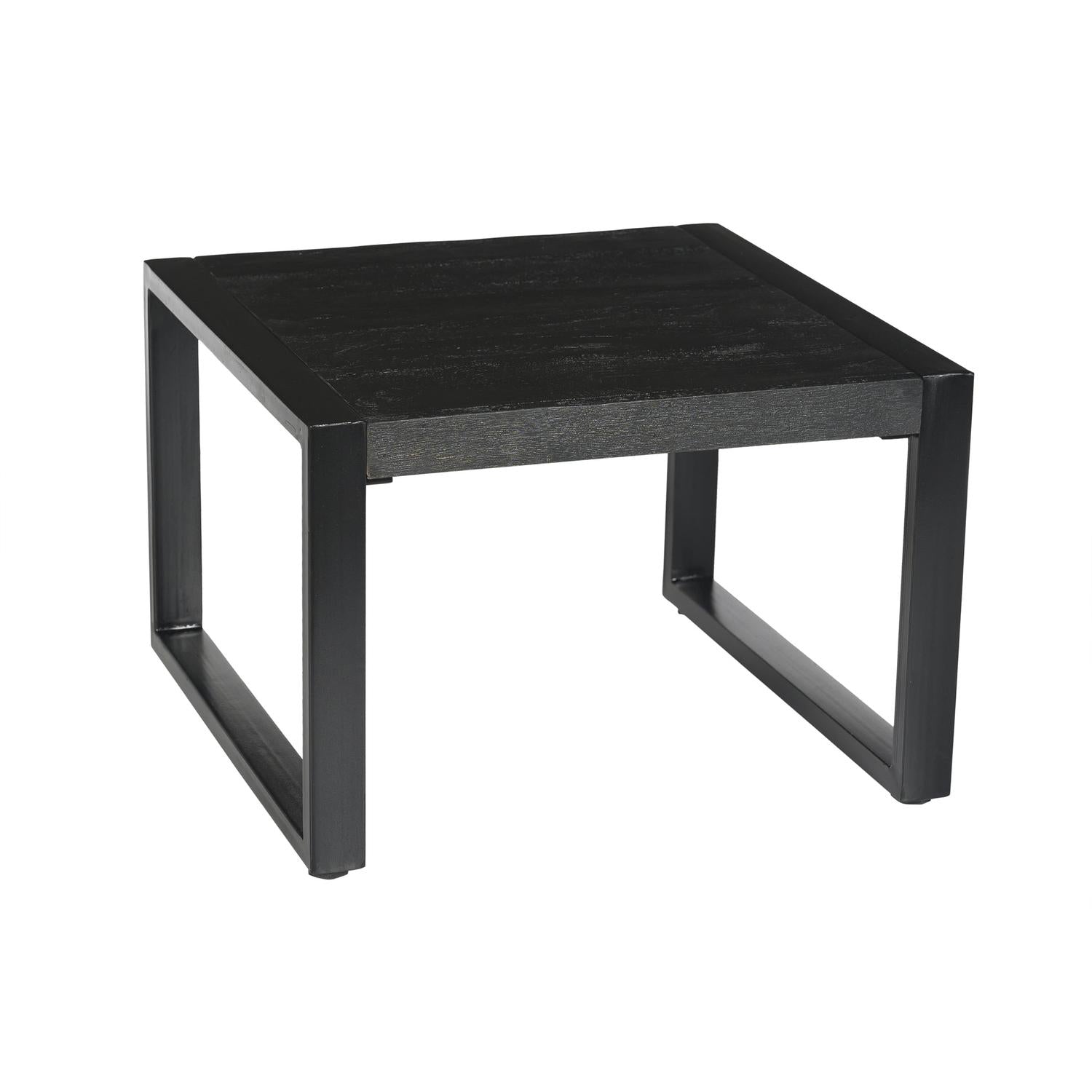 Beistelltisch Norris aus Mangoholz 60cm - Schwarz-Beistelltische-Livingfurn-le canapé