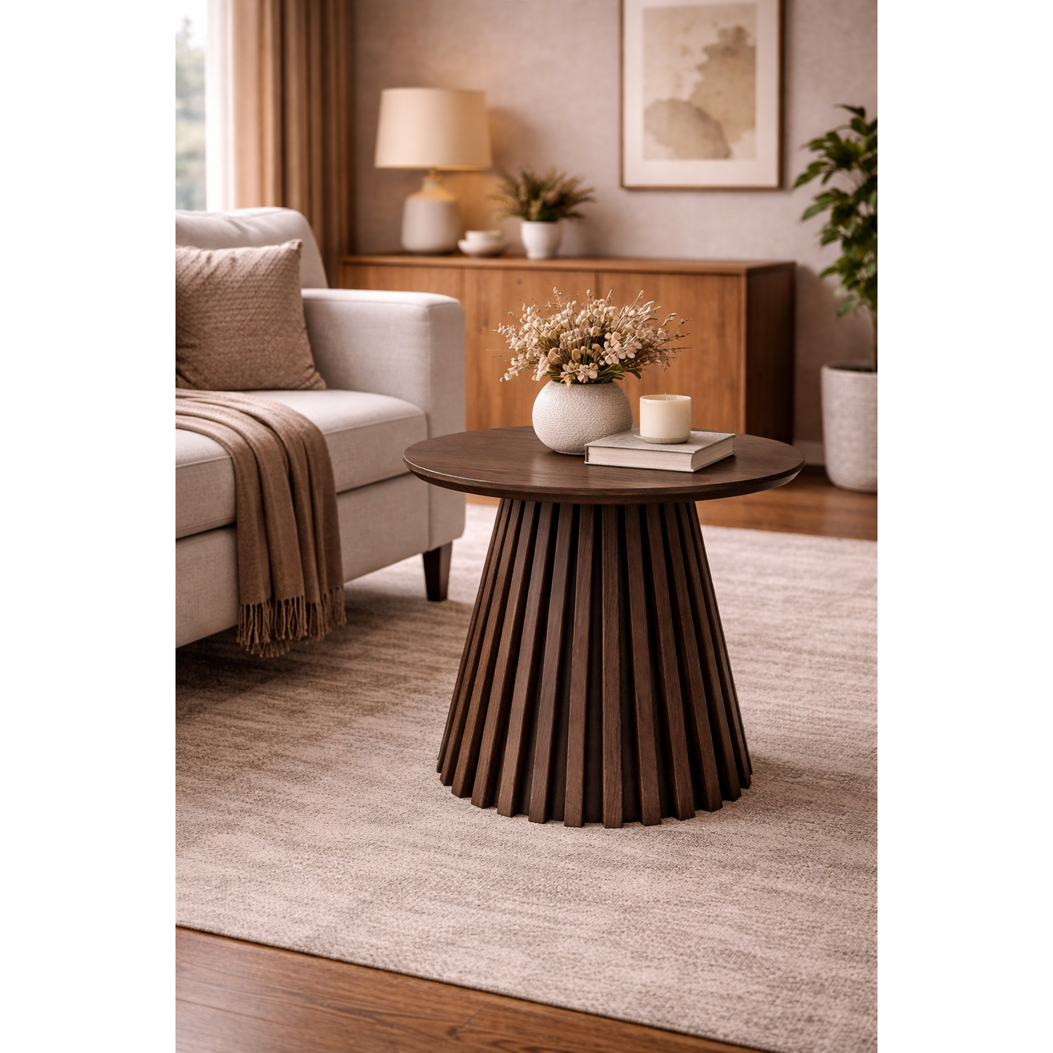 Beistelltisch Osaka Ø50cm - Dunkelbraun-Beistelltische-House Nordic-le canapé