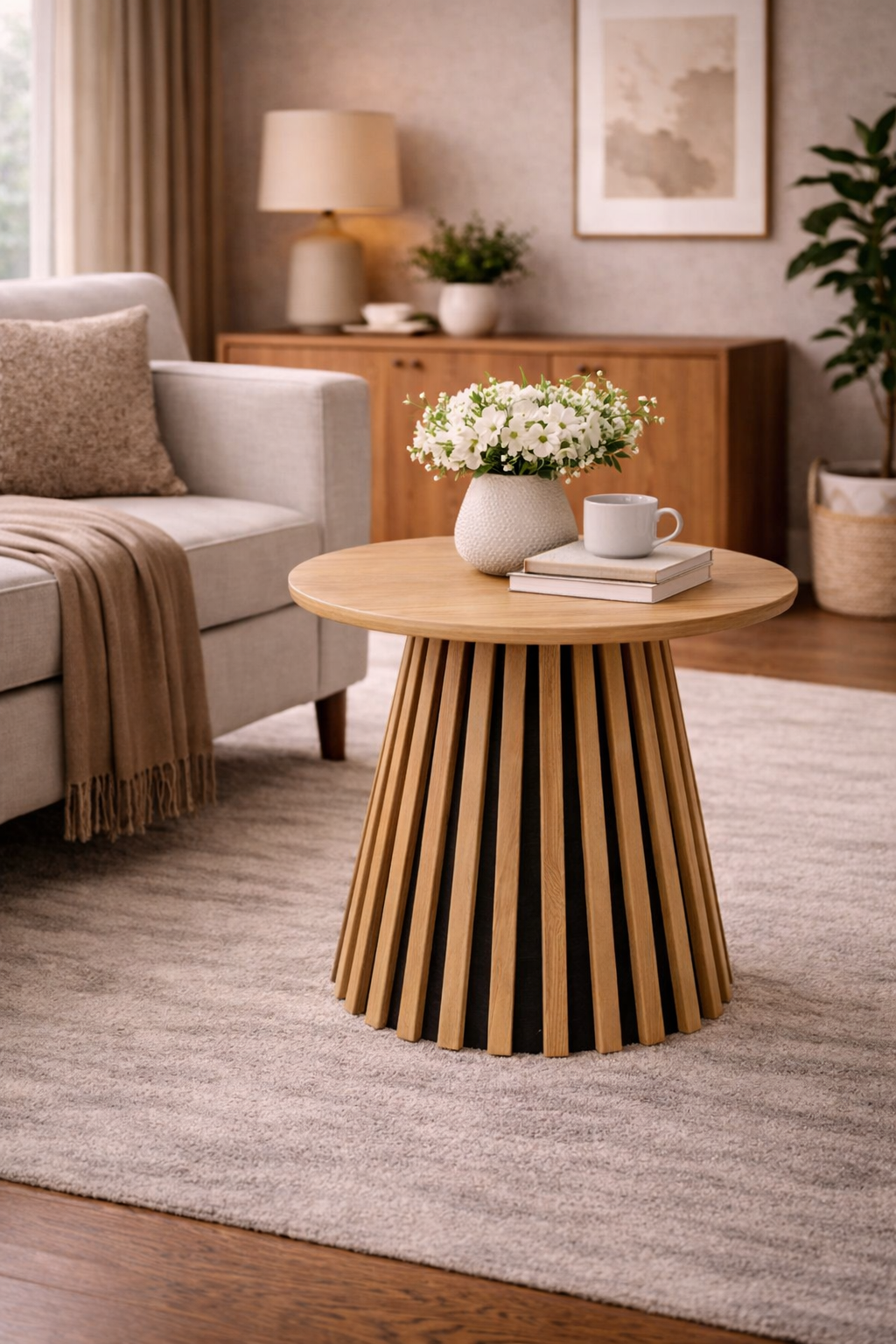 Beistelltisch Osaka Ø50cm - Hellbraun-Beistelltische-House Nordic-le canapé