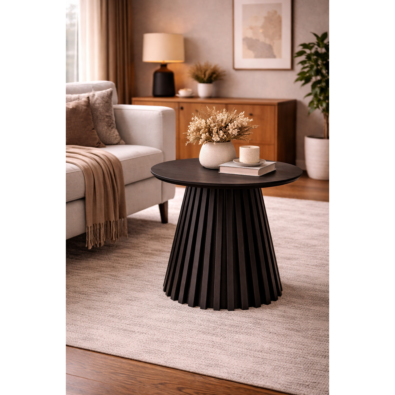 Beistelltisch Osaka Ø50cm - Schwarz-Beistelltische-House Nordic-le canapé