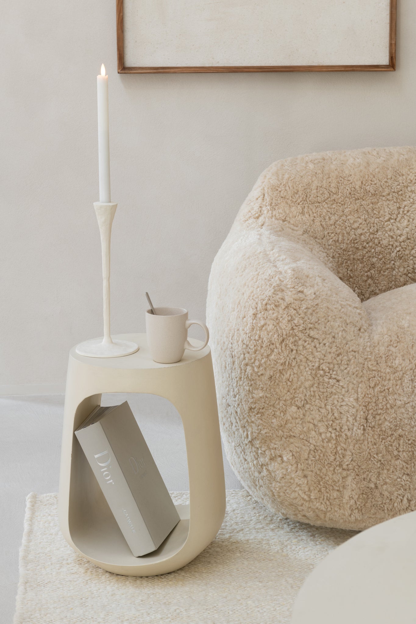 Beistelltisch Pod aus Mangoholz - Beige-Beistelltische-J-Line-le canapé