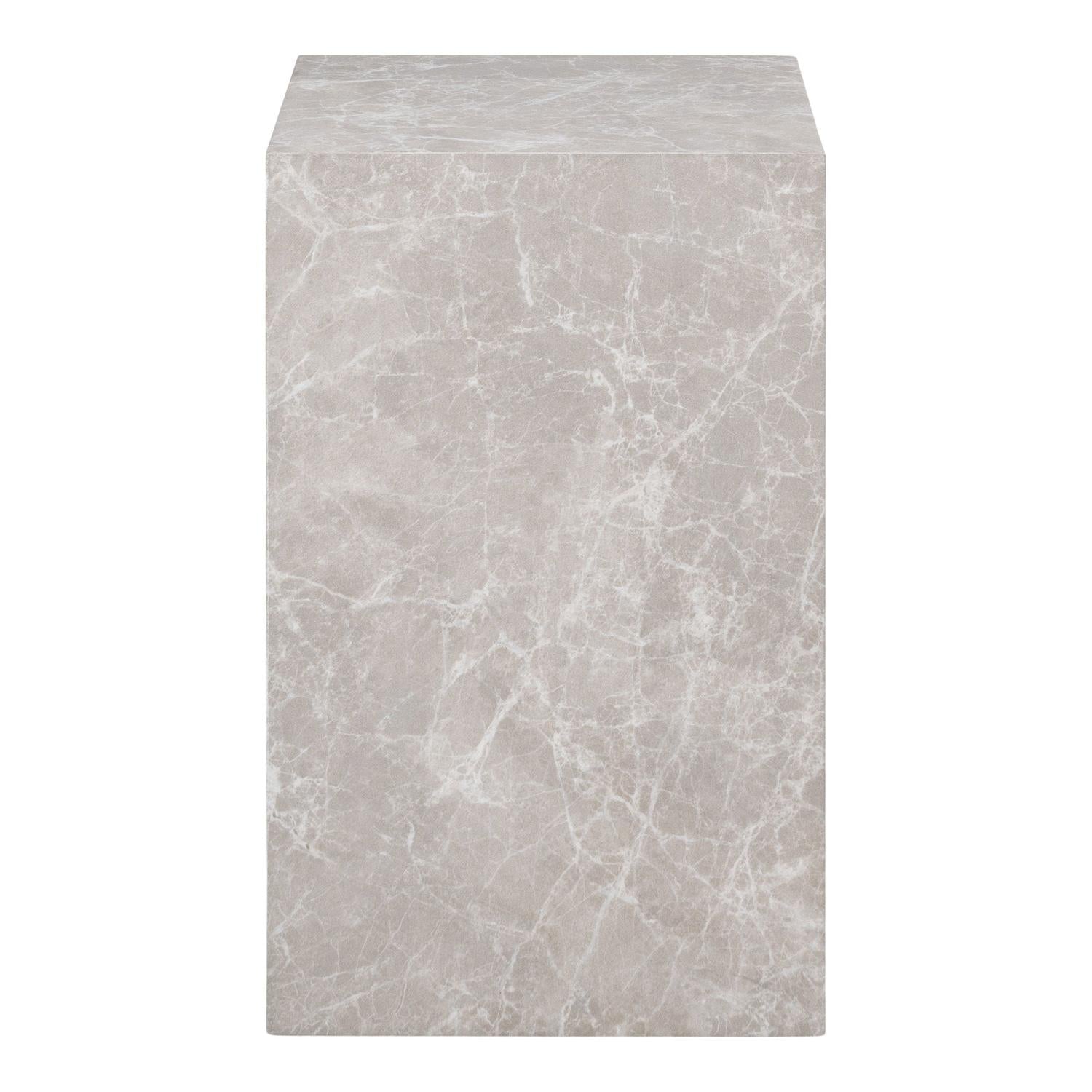 Beistelltisch Prag in Marmoroptik 30*30cm - Beige-Beistelltische-House Nordic-le canapé