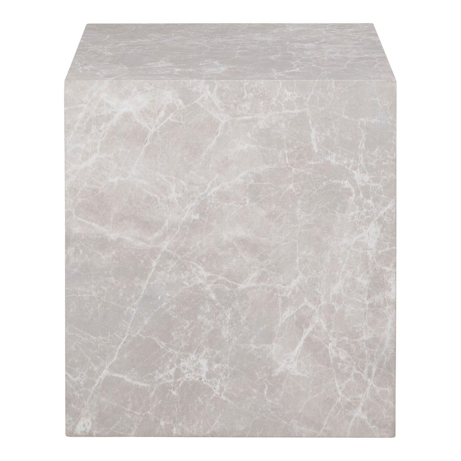 Beistelltisch Prag in Marmoroptik 40*40cm - Beige-Beistelltische-House Nordic-le canapé