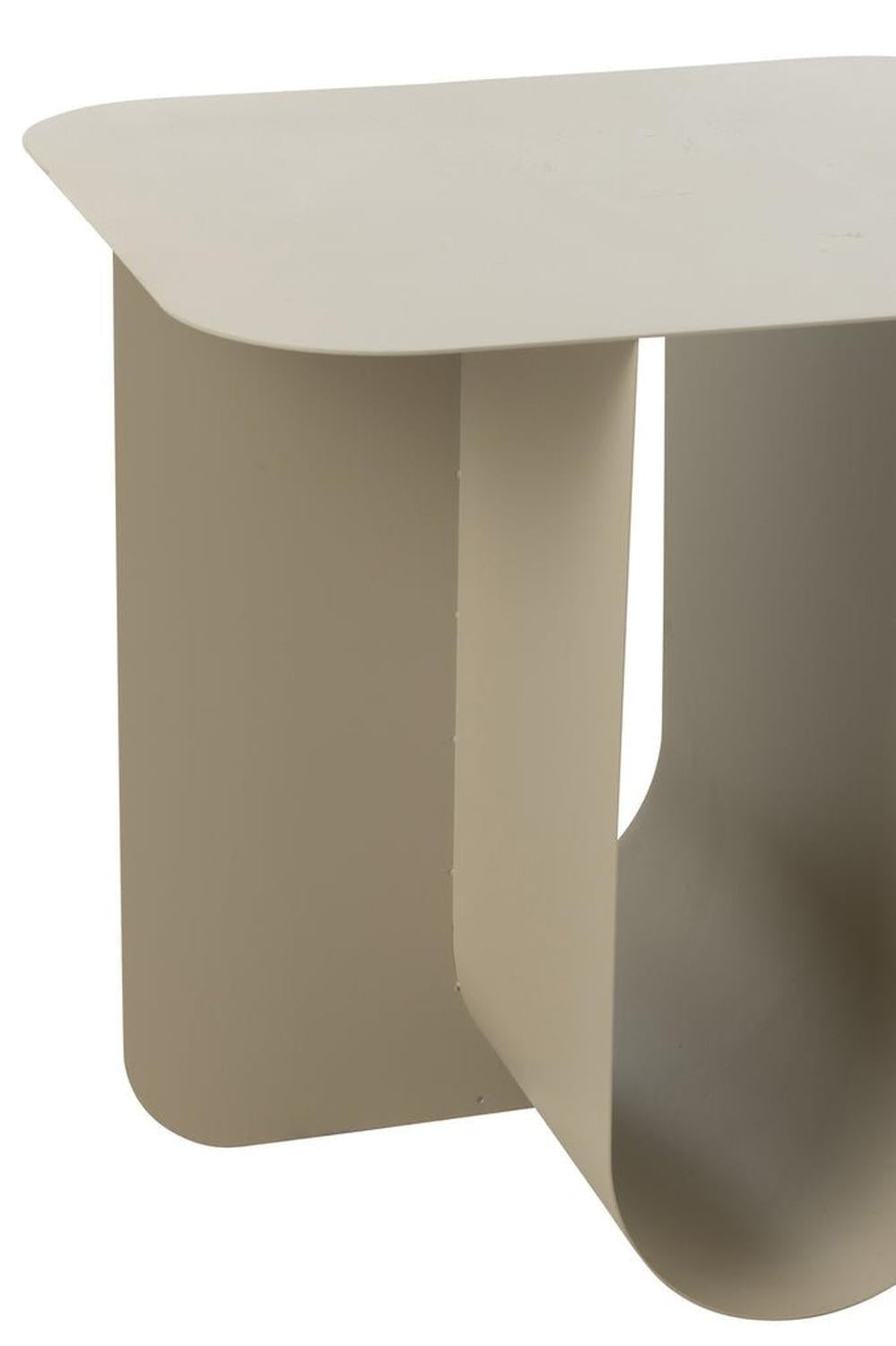 Beistelltisch Quadrat aus Metall - Beige5400924513375Beistelltisch