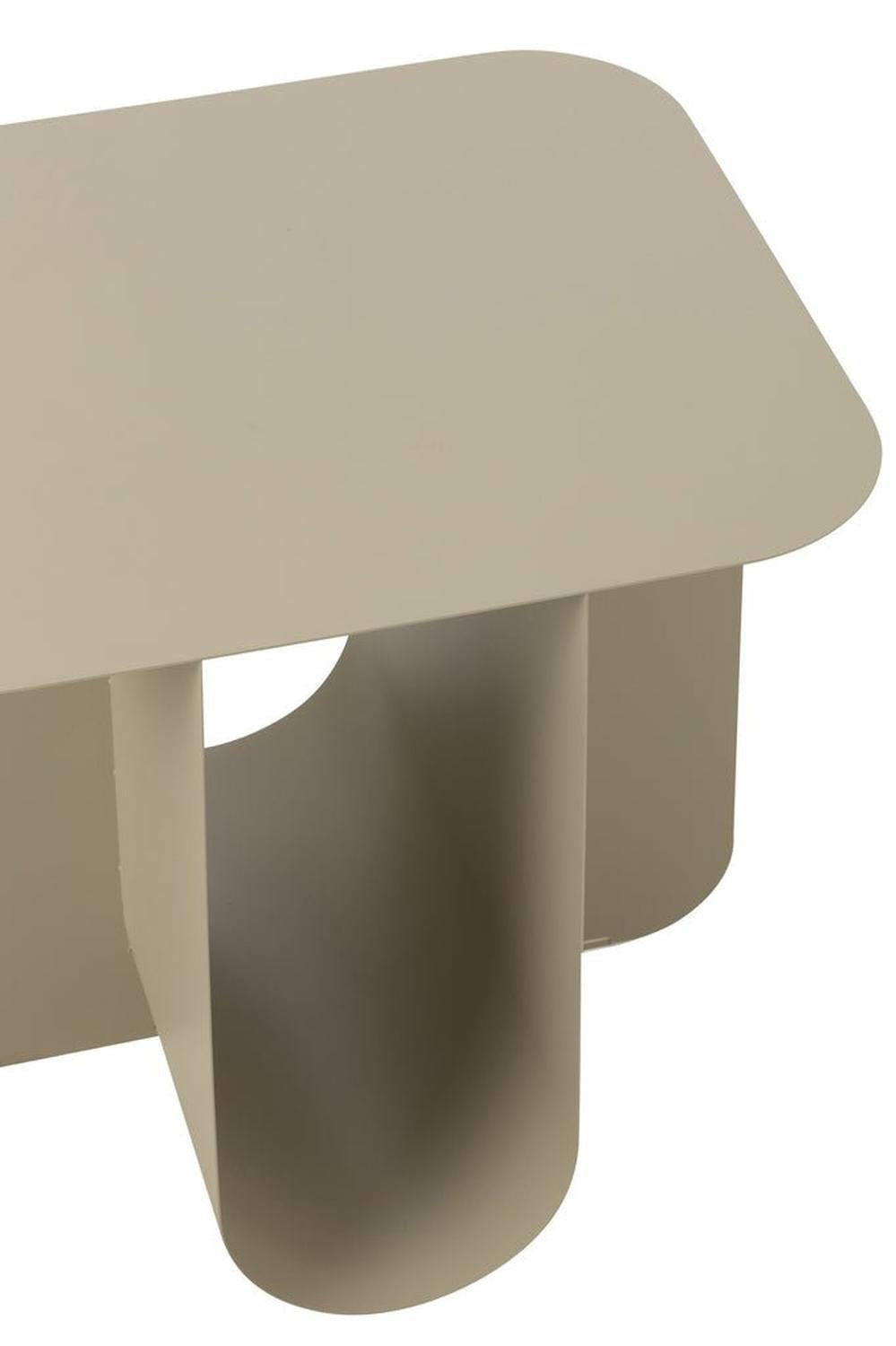 Beistelltisch Quadrat aus Metall - Beige5400924513375Beistelltisch