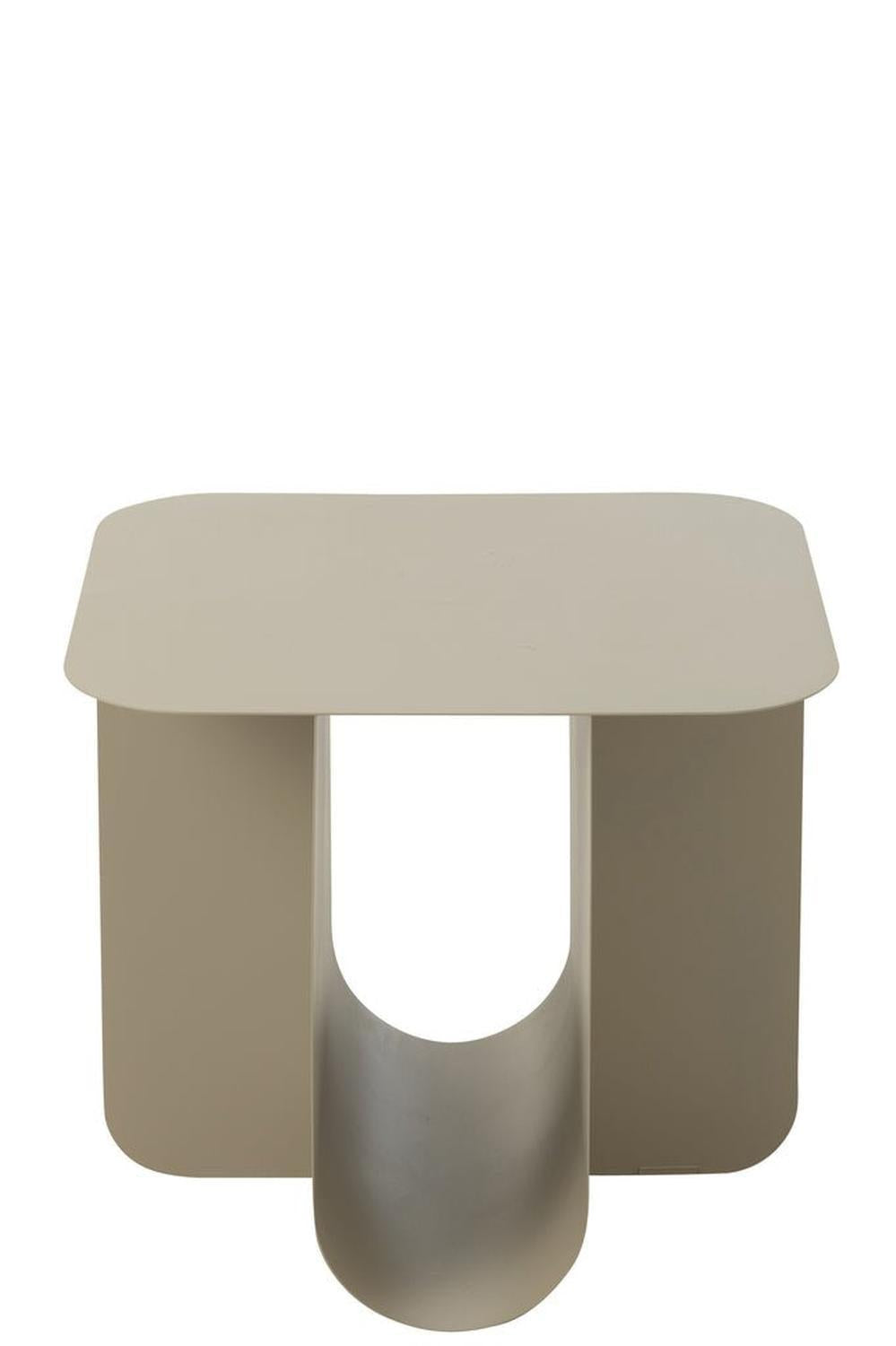 Beistelltisch Quadrat aus Metall - Beige5400924513375Beistelltisch