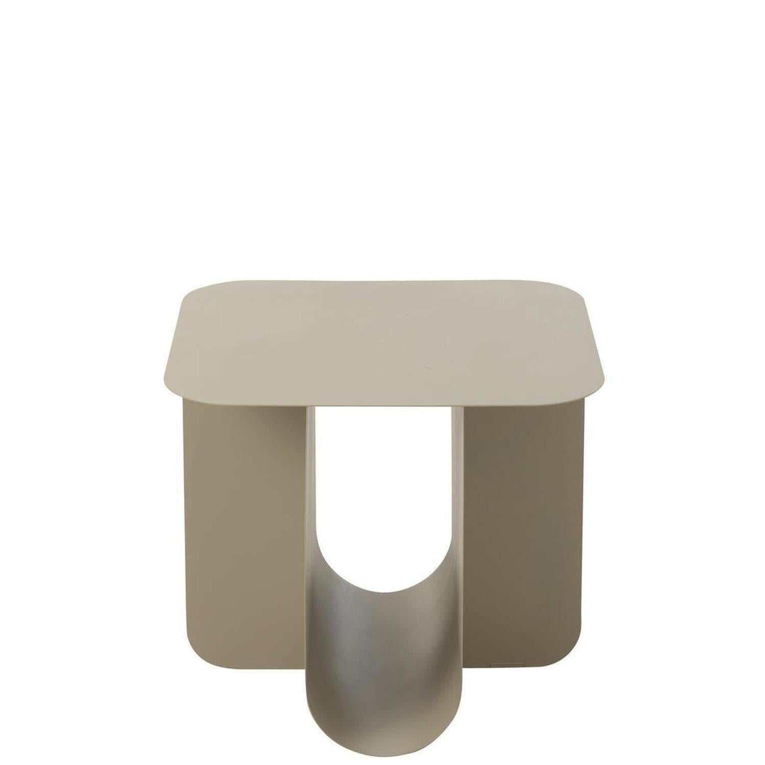Beistelltisch Quadrat aus Metall - Beige-Beistelltisch-J-Line-le canapé