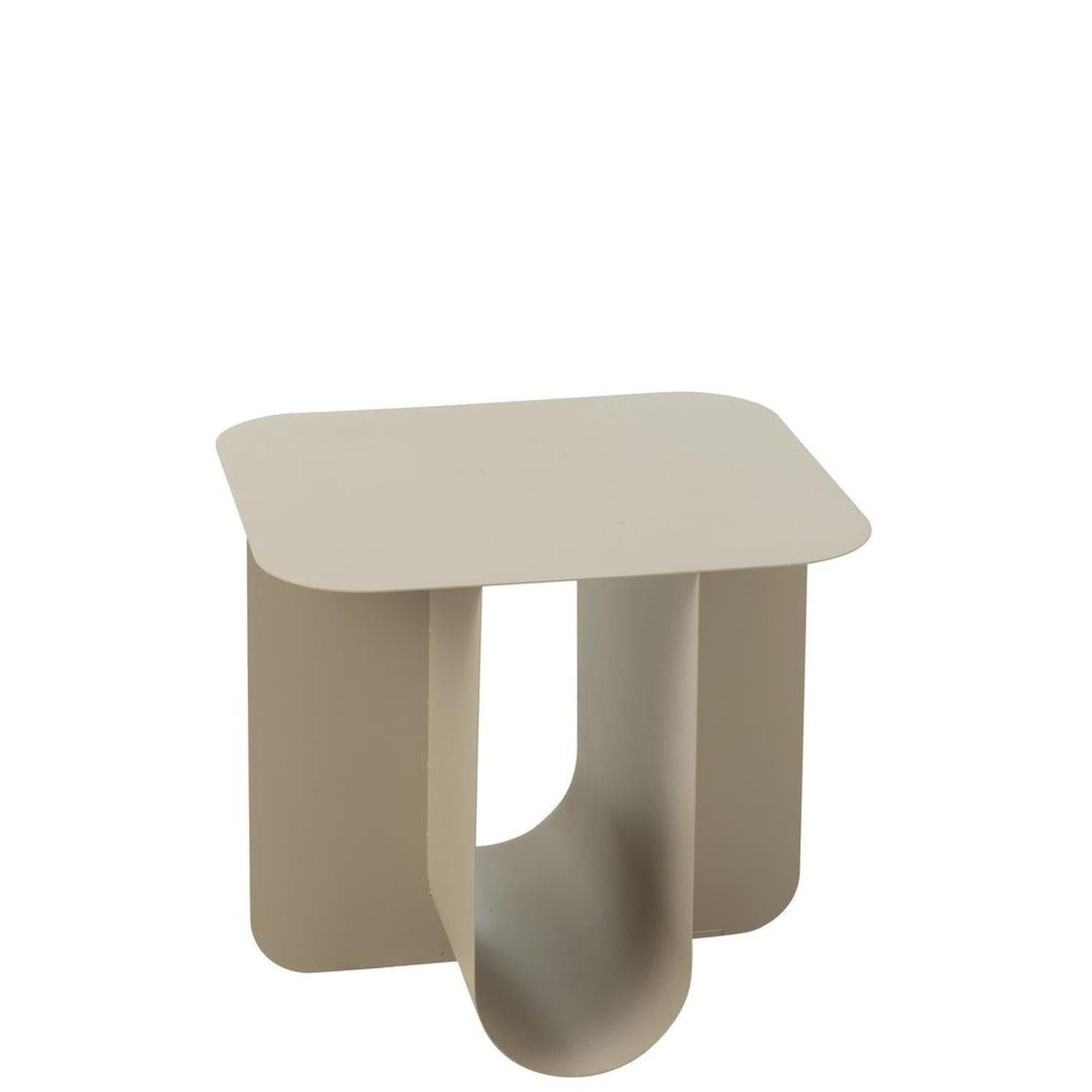 Beistelltisch Quadrat aus Metall - Beige-Beistelltisch-J-Line-le canapé