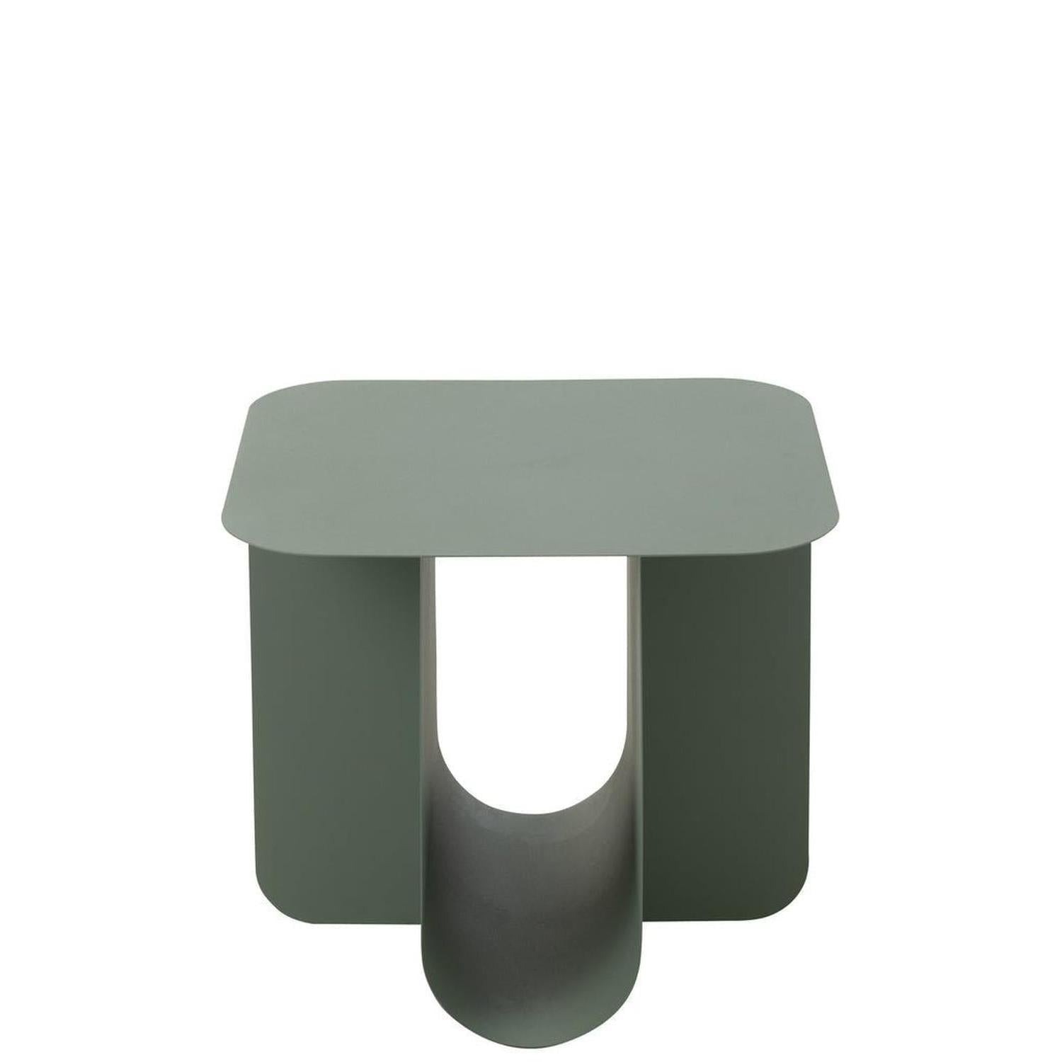 Beistelltisch Quadrat aus Metall - Grün-Beistelltisch-J-Line-le canapé