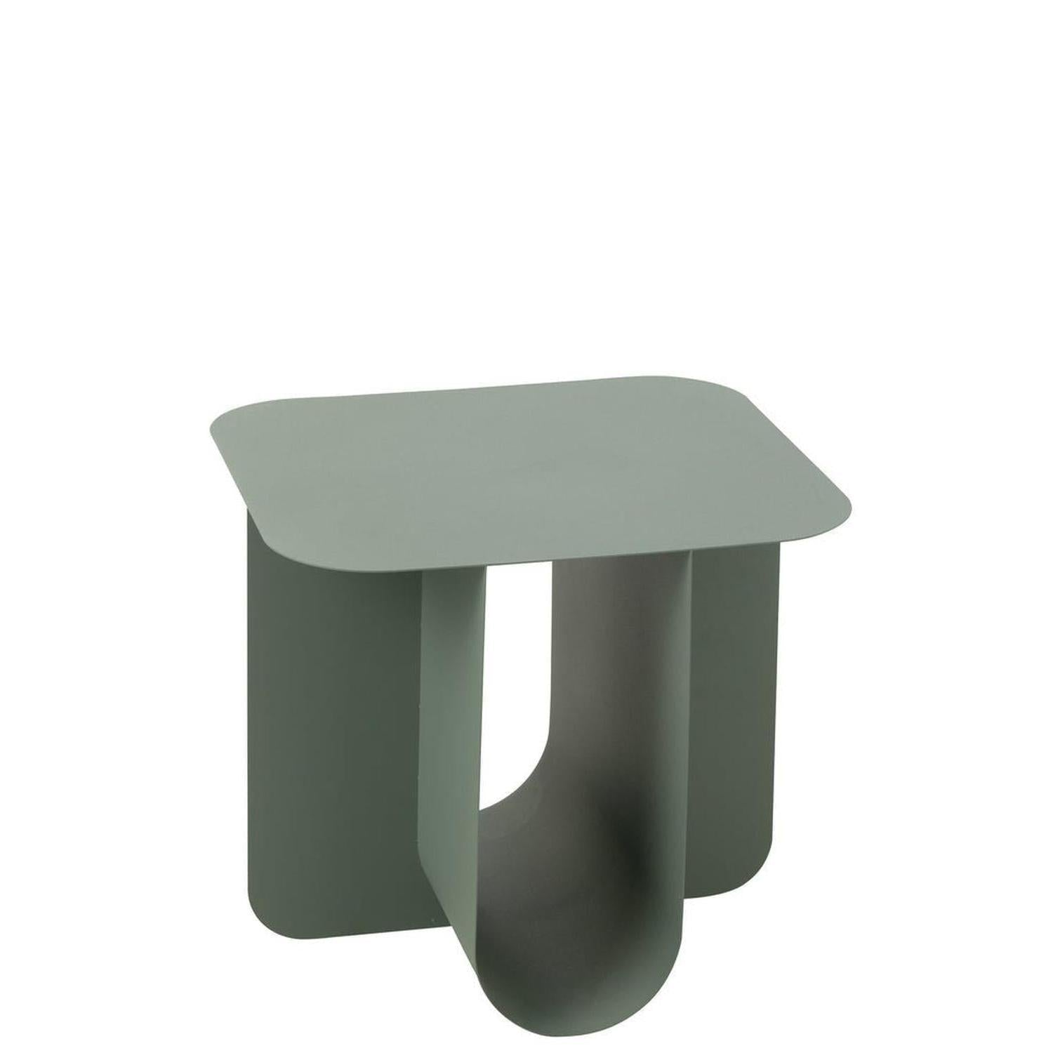 Beistelltisch Quadrat aus Metall - Grün-Beistelltisch-J-Line-le canapé
